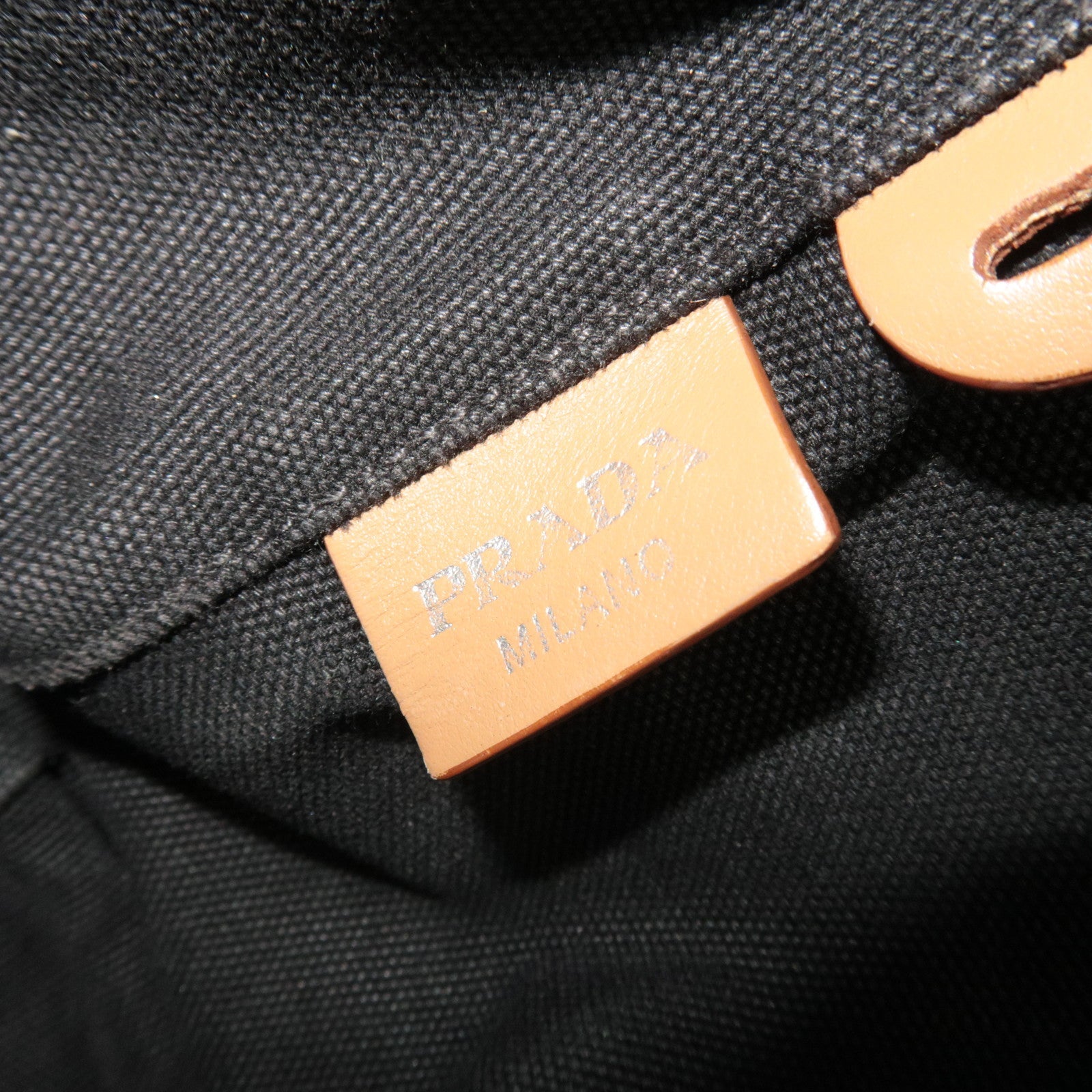 PRADA Canapa Tote Bag Canvas Black