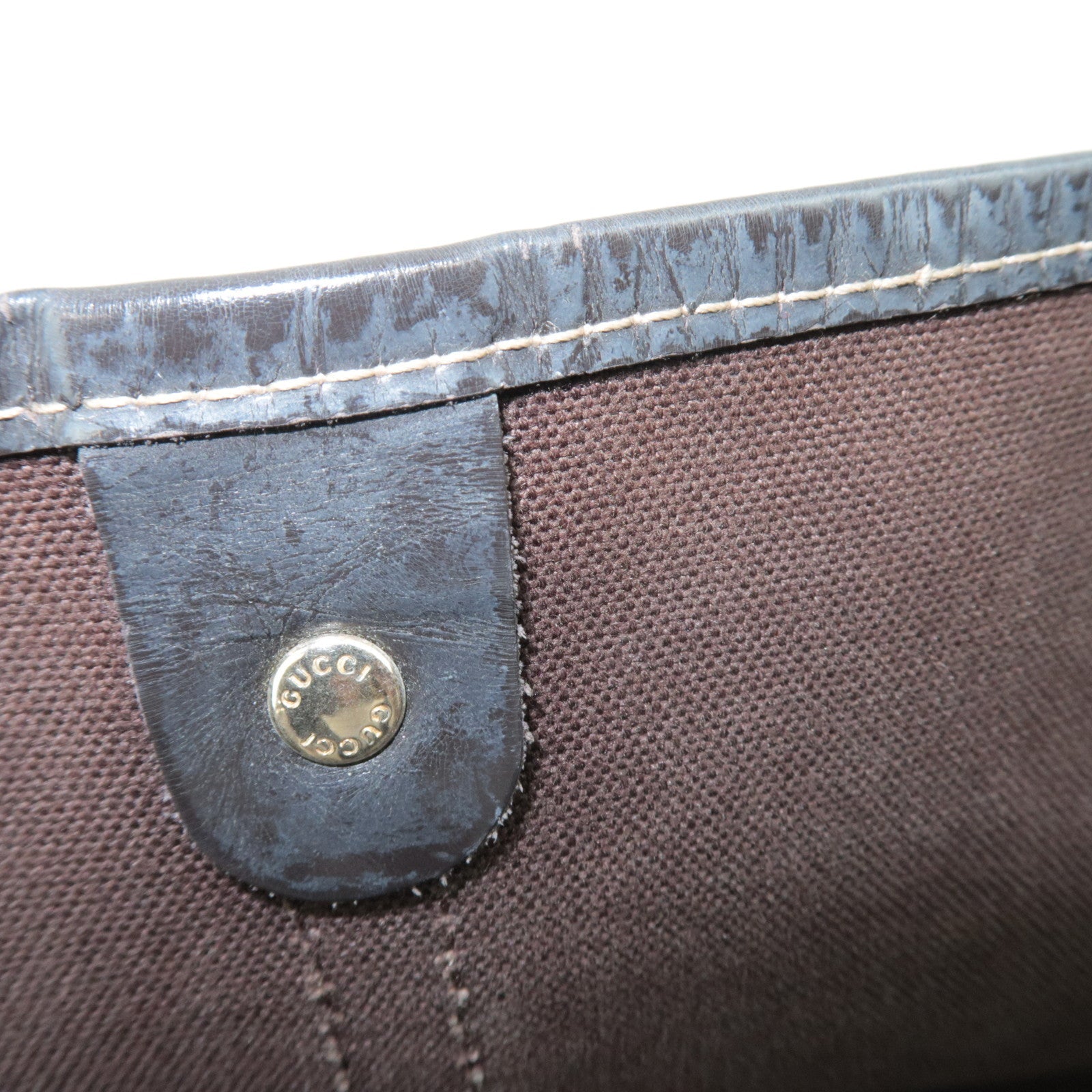 GUCCI Tote Bag GG Supreme Leather Beige Brown 197953