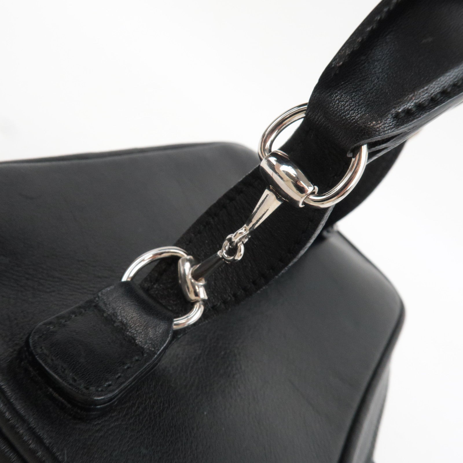 GUCCI Horsebit Leather Vanity Bag Black 032.1956.0 141 *Box