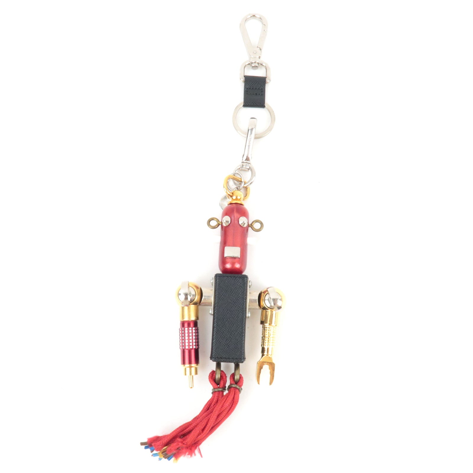 PRADA Robot Bag Charm Black Red Gold 2AR246 *Box, Dust bag83053