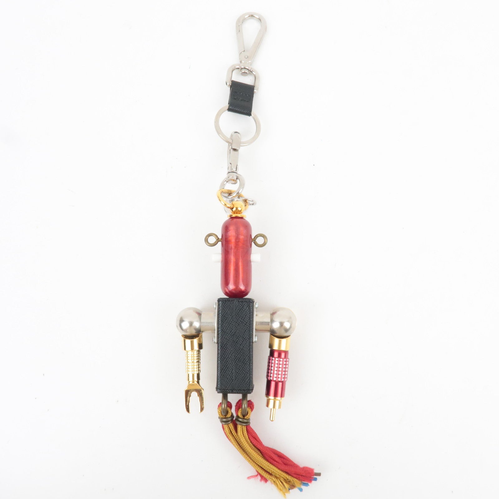 PRADA Robot Bag Charm Black Red Gold 2AR246 *Box, Dust bag