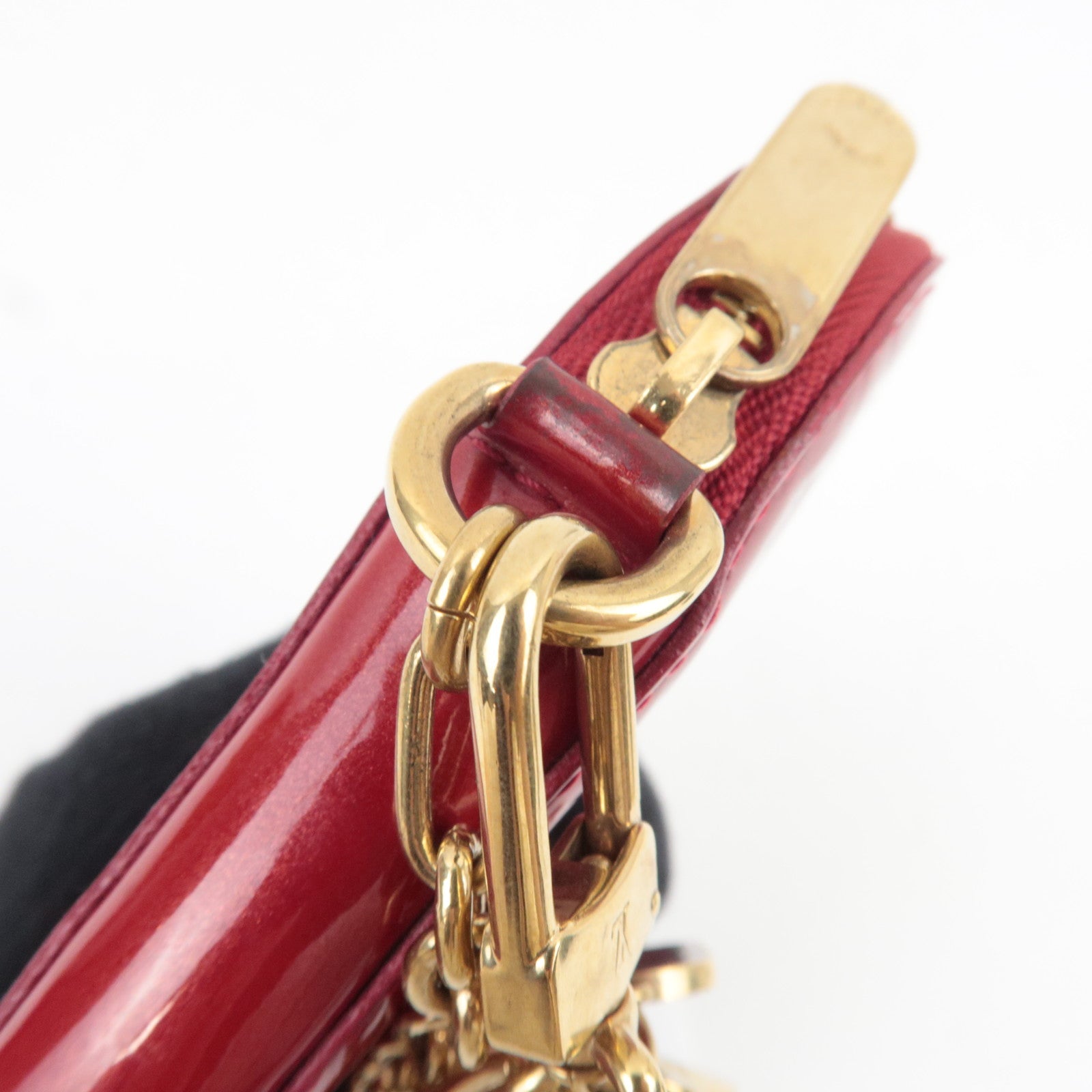 Louis Vuitton Monogram Vernis Porte Monnaie Coeur Coin Case Pomme D'Amour M91919 TH4097 *Box