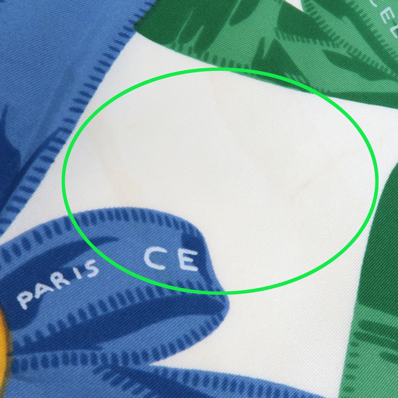 CELINE Ribbon Print Scarf 100% Silk Blue