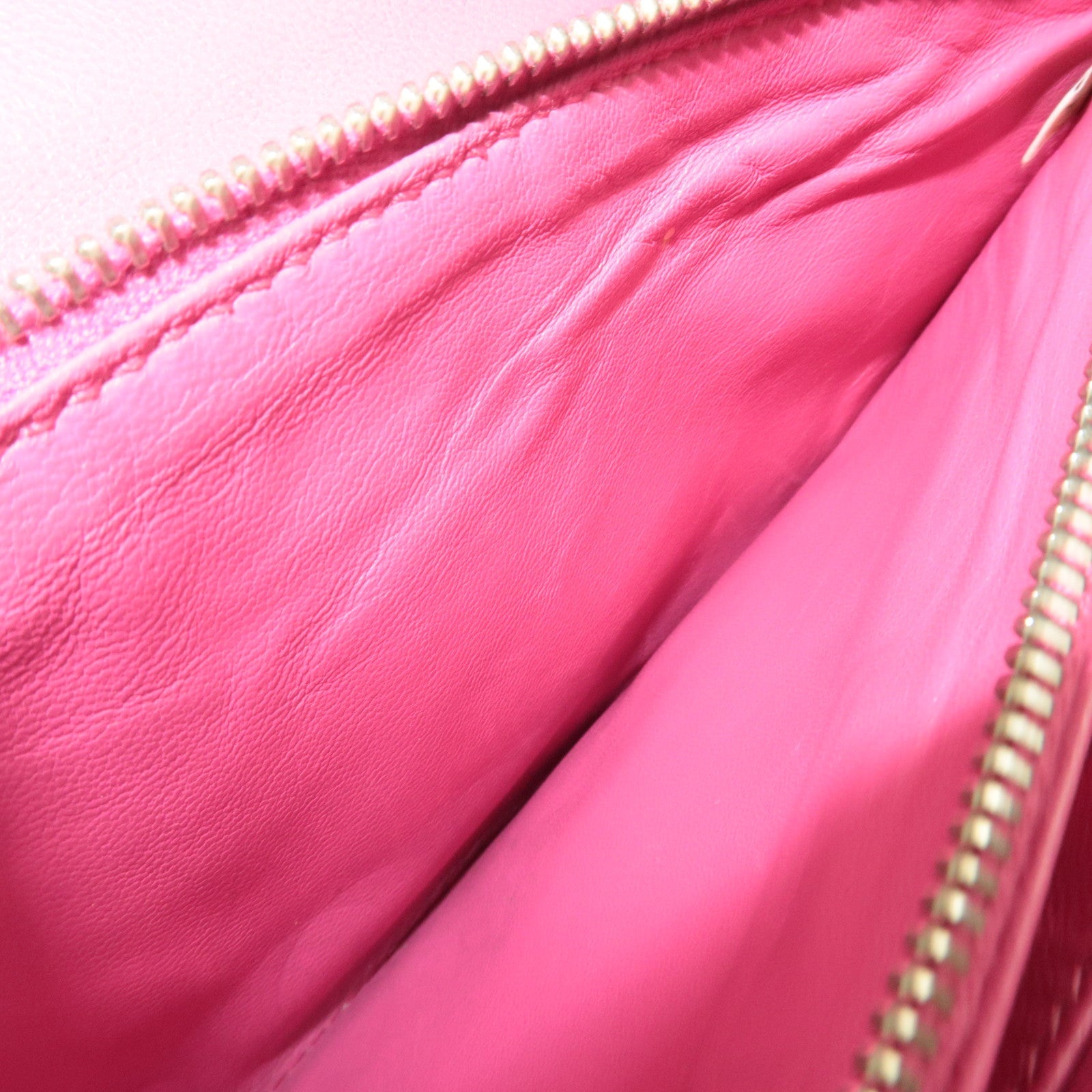 PRADA Leather Mini Shoulder Wallet Bag Pink