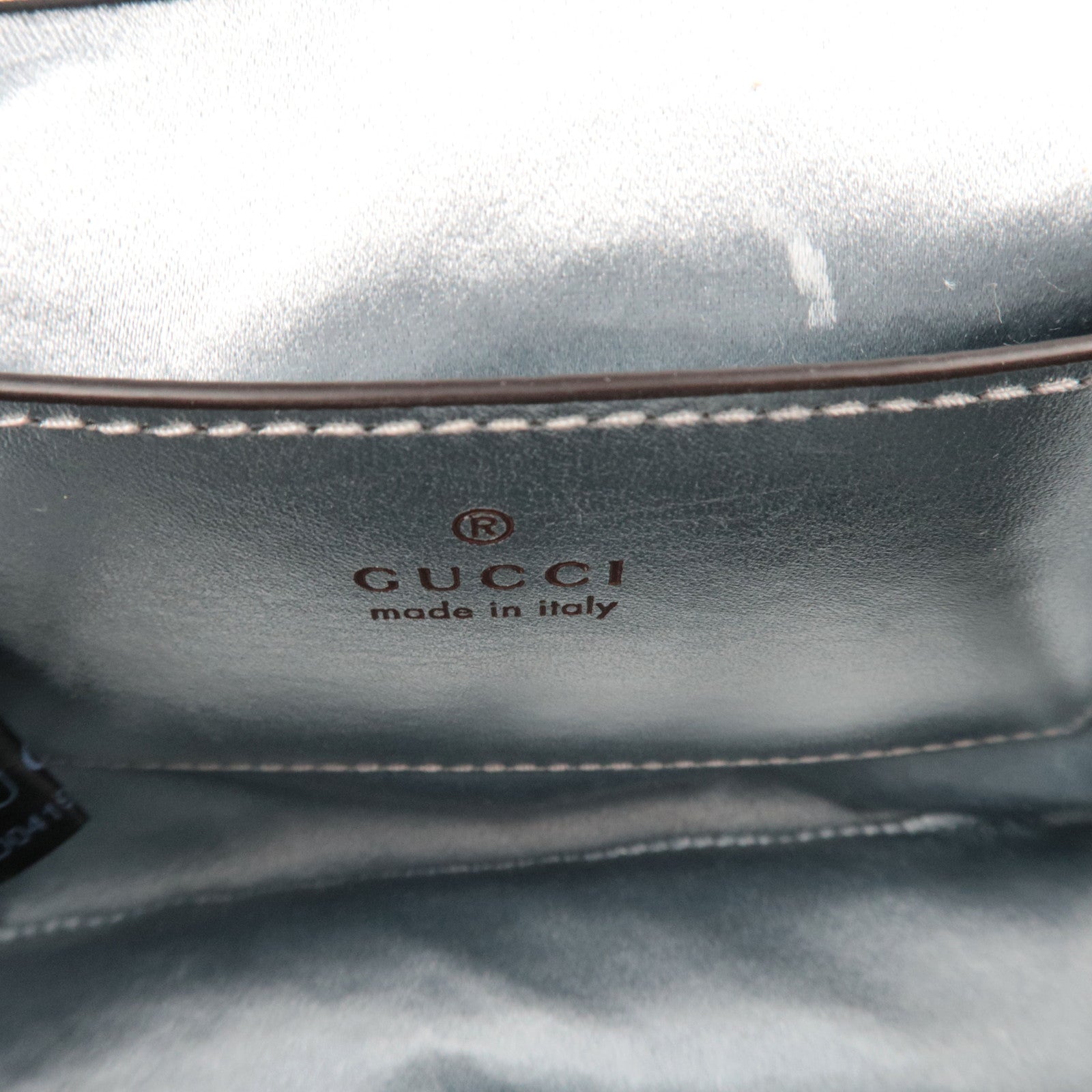 GUCCI GG Marmont Double Chain Leather Shoulder Bag Blue Aurora 739682