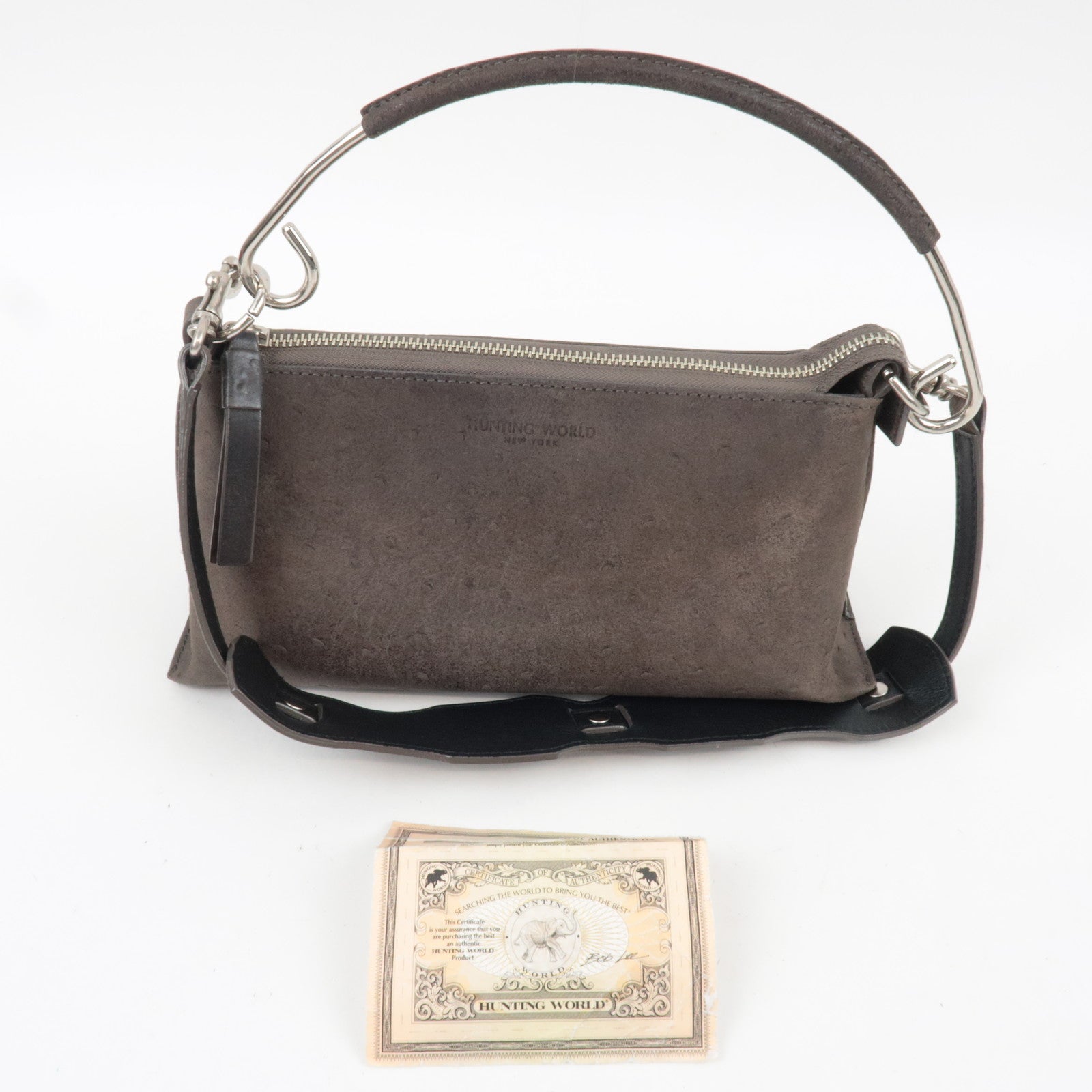 Hunting World Ostrich 2Way Shoulder Bag Brown