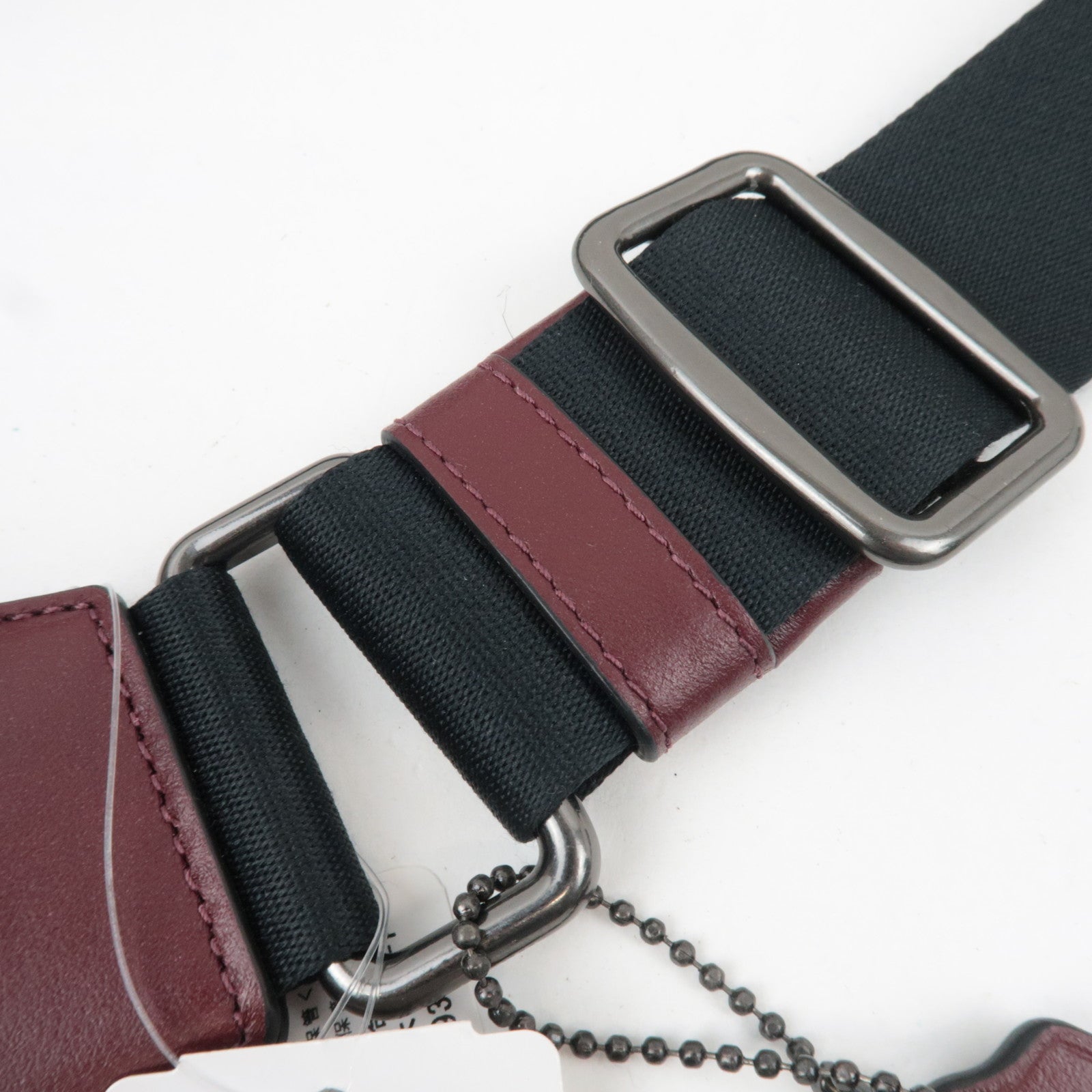 COACH Nylon Leather Body Bag Red Brown F59320