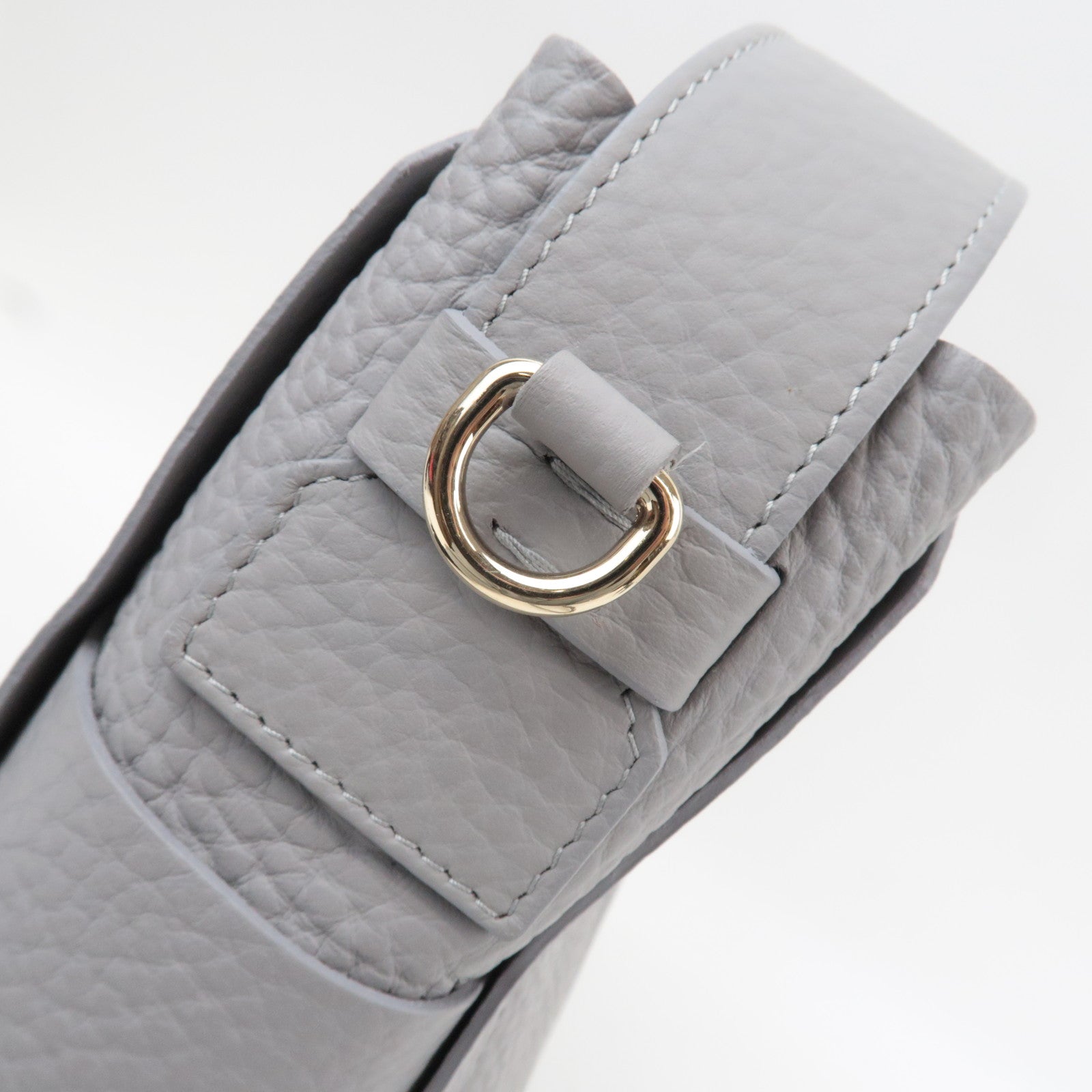 FURLA Leather 2Way Shoulder Bag Gray *Strap