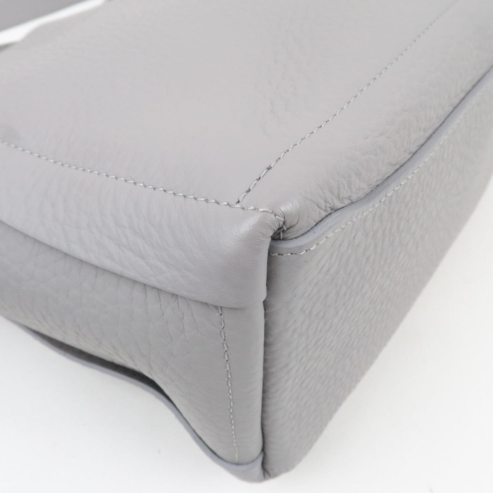 FURLA Leather 2Way Shoulder Bag Gray *Strap