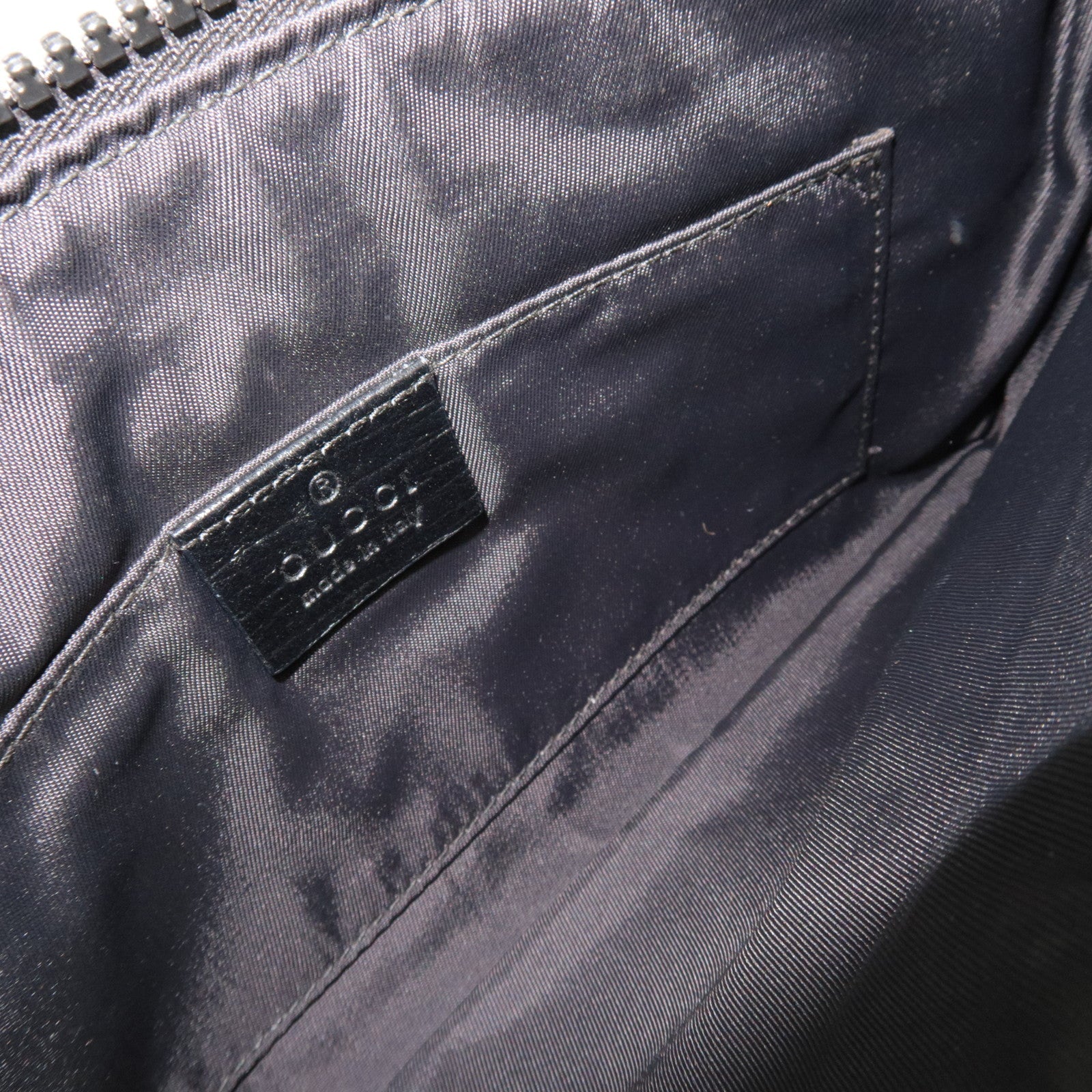 GUCCI GG Supreme Leather Body Waist Bag Black 161833