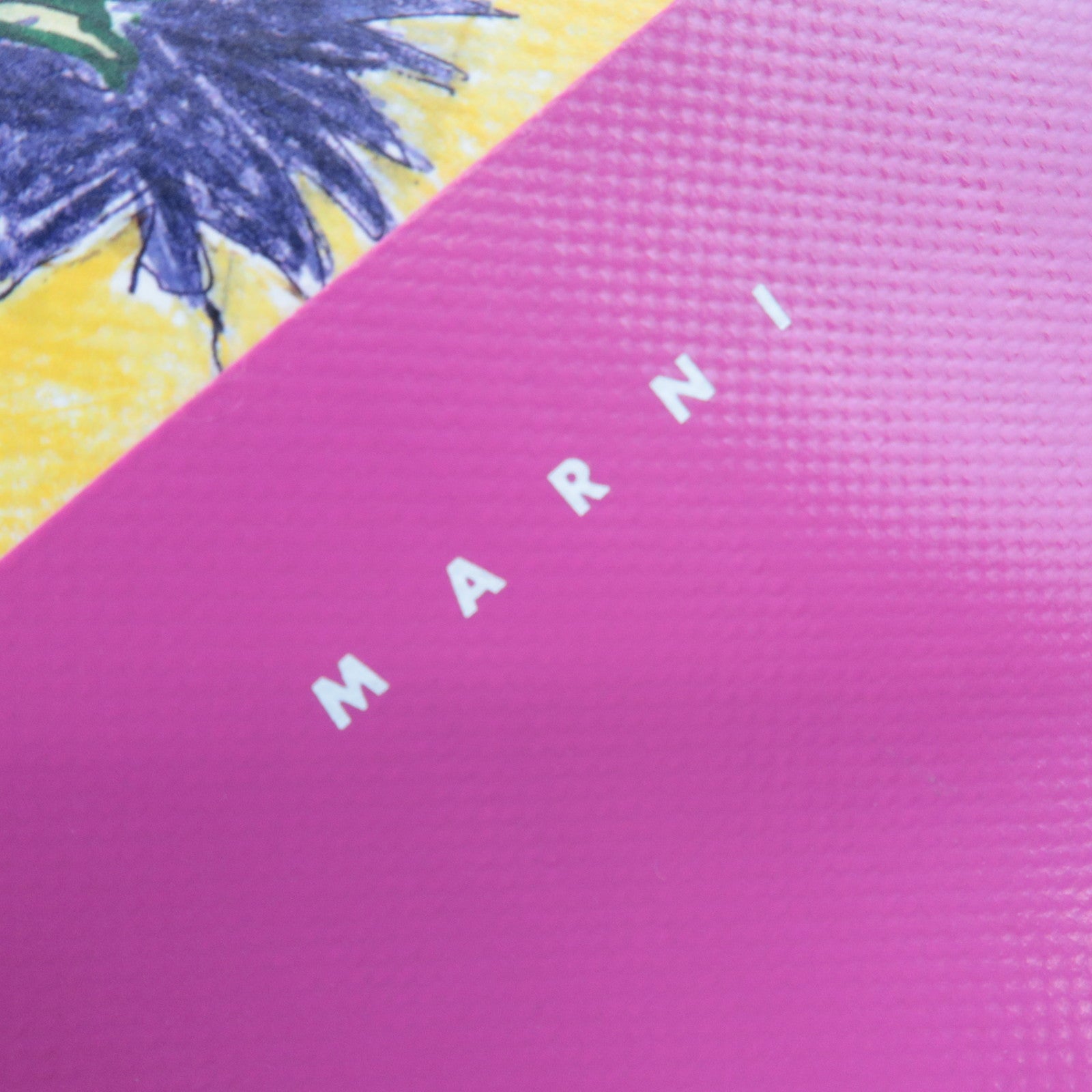 MARNI Flower Print PVC Leather Tote Bag Multicolor