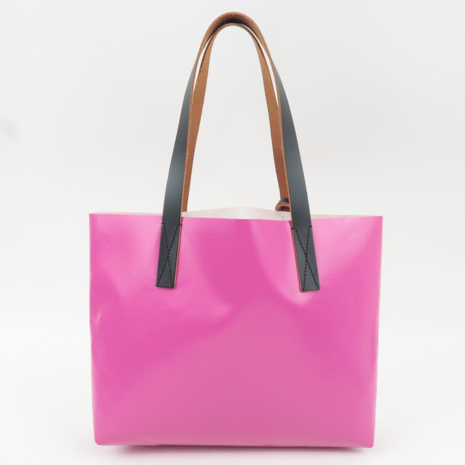 MARNI Flower Print PVC Leather Tote Bag Multicolor
