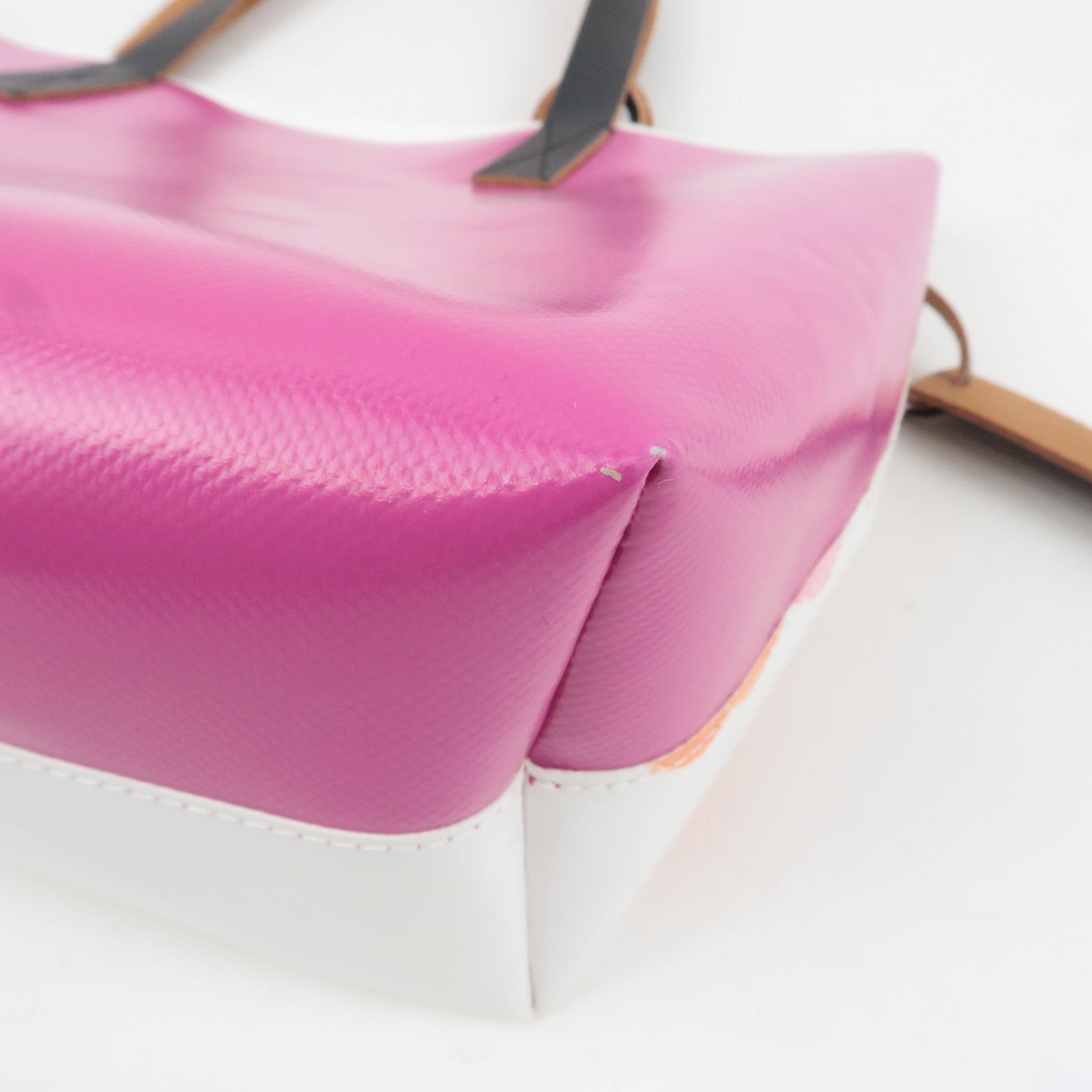 MARNI Flower Print PVC Leather Tote Bag Multicolor