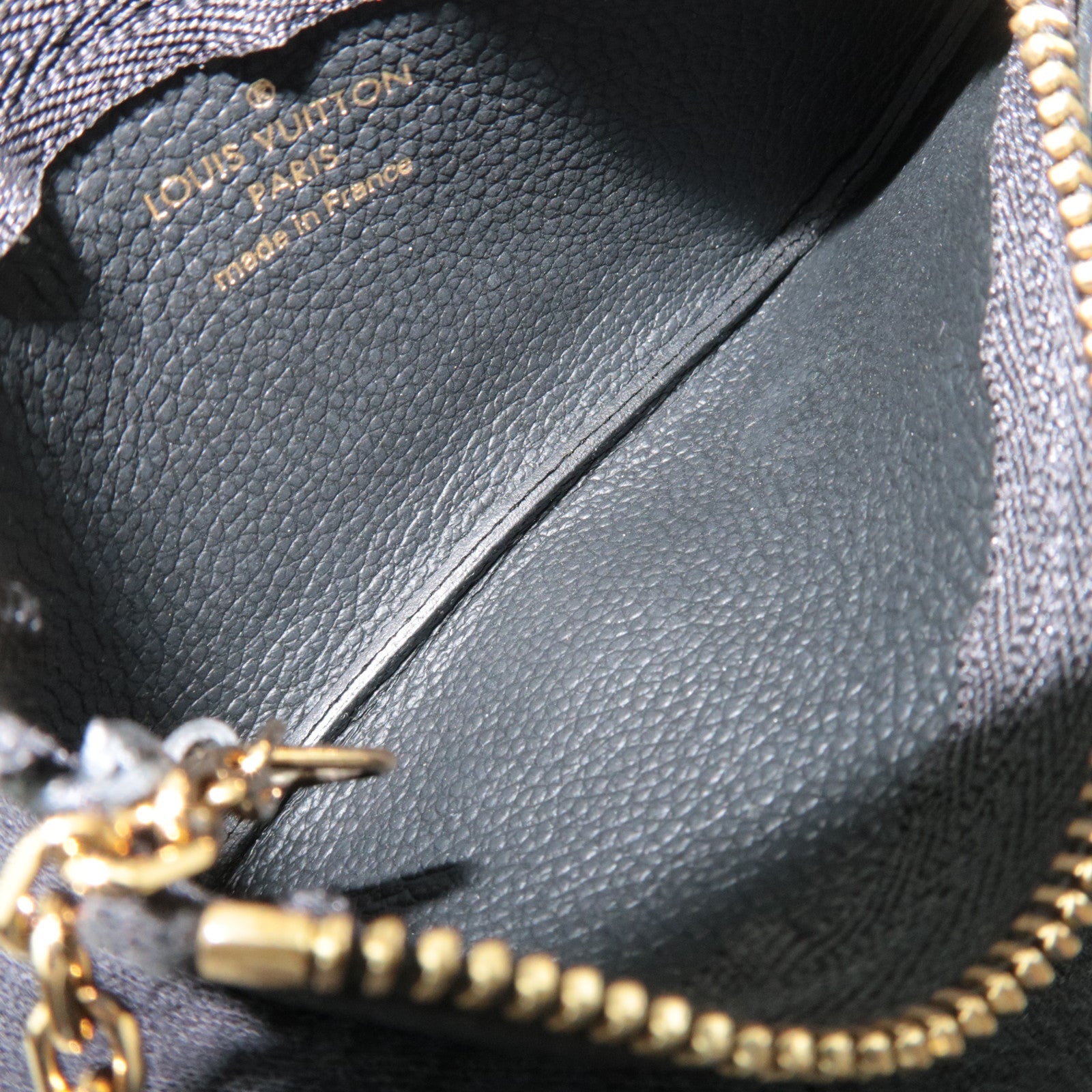Louis Vuitton Monogram Empreinte Pochette Cles Coin Case Noir M80879 CT1244 *Dust bag