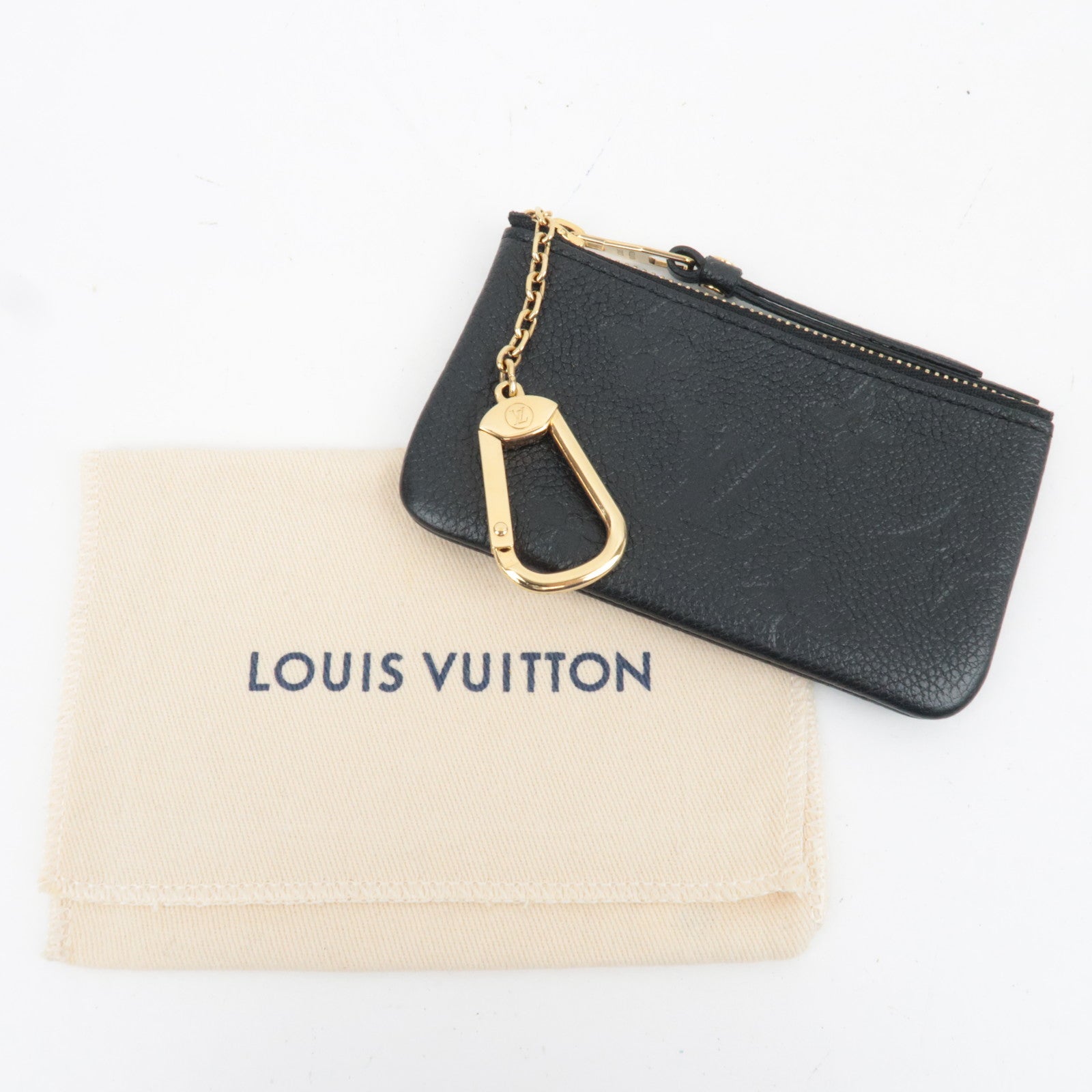 Louis Vuitton Monogram Empreinte Pochette Cles Coin Case Noir M80879 CT1244 *Dust bag