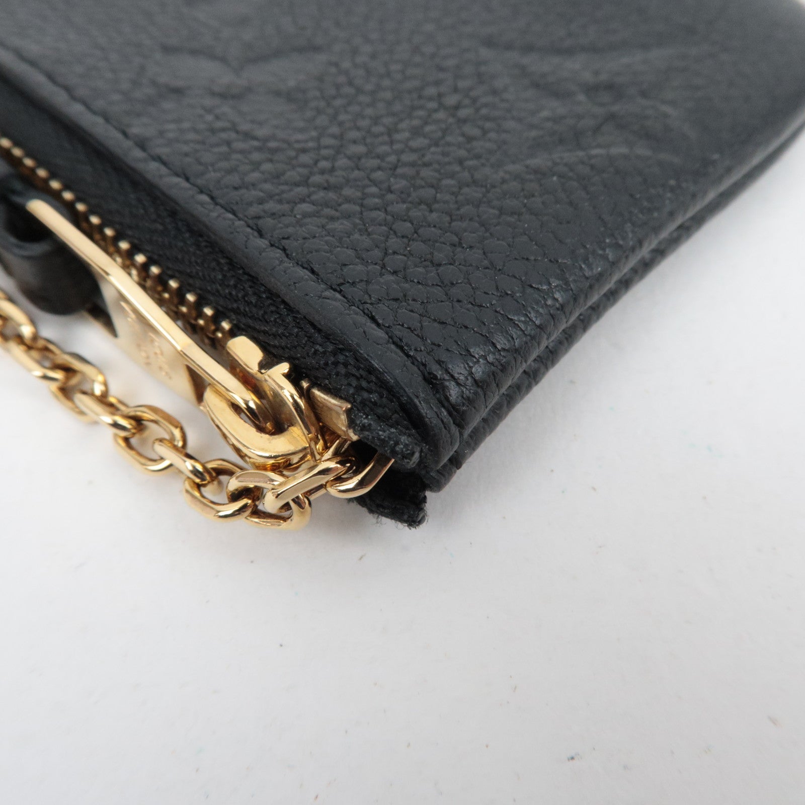 Louis Vuitton Monogram Empreinte Pochette Cles Coin Case Noir M80879 CT1244 *Dust bag