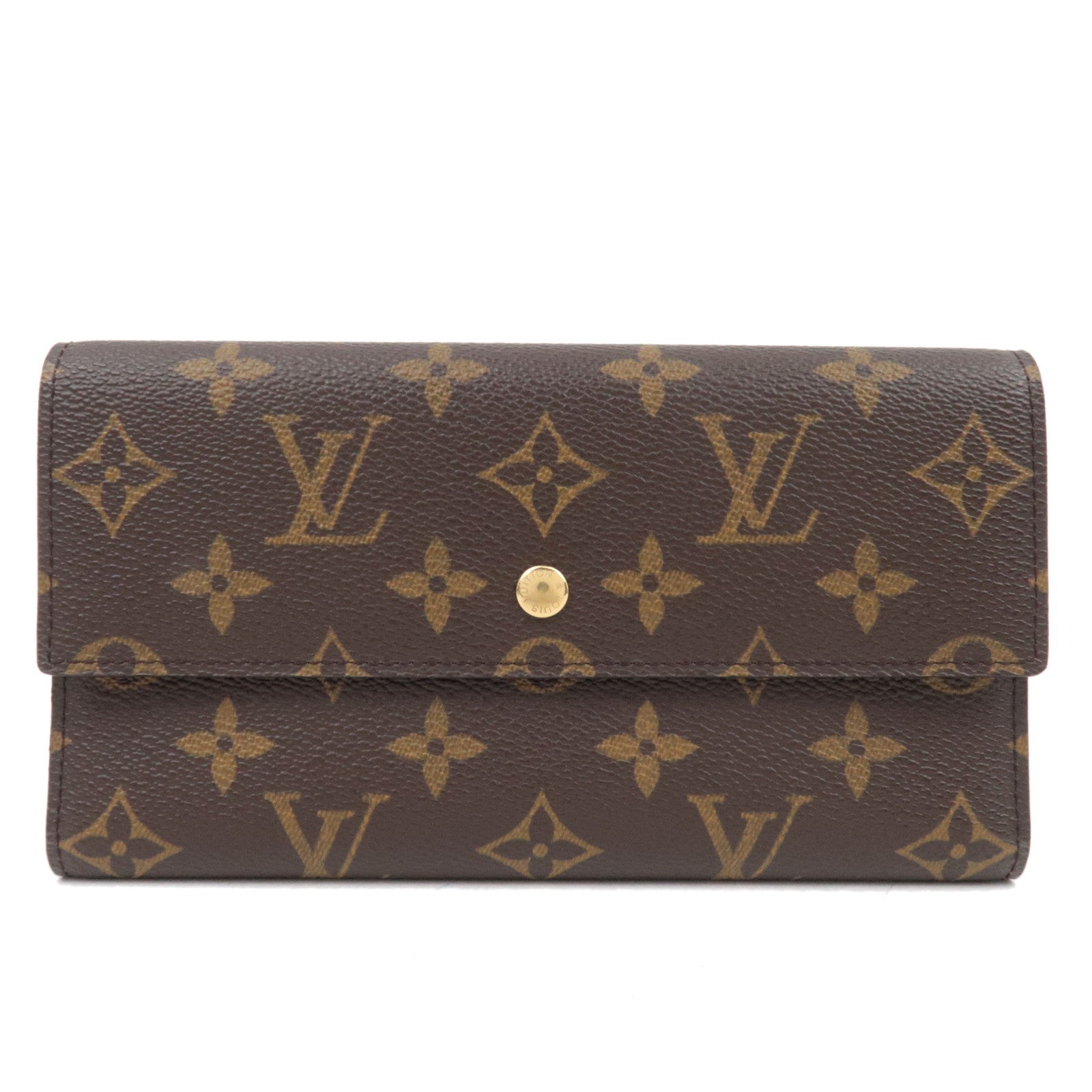 Louis Vuitton Monogram Portefeuille International Long Wallet M61217 TH009383271