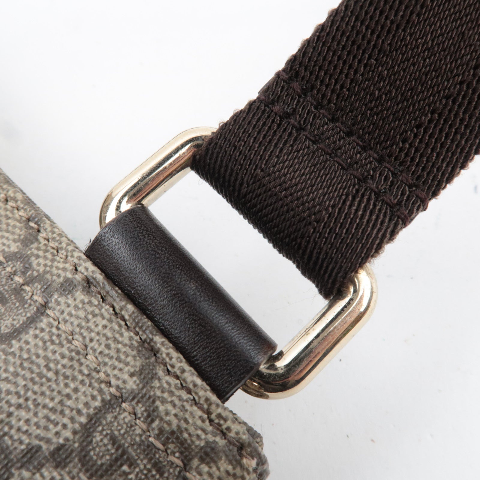 GUCCI Shoulder Bag GG Supreme Leather Beige Brown 295257