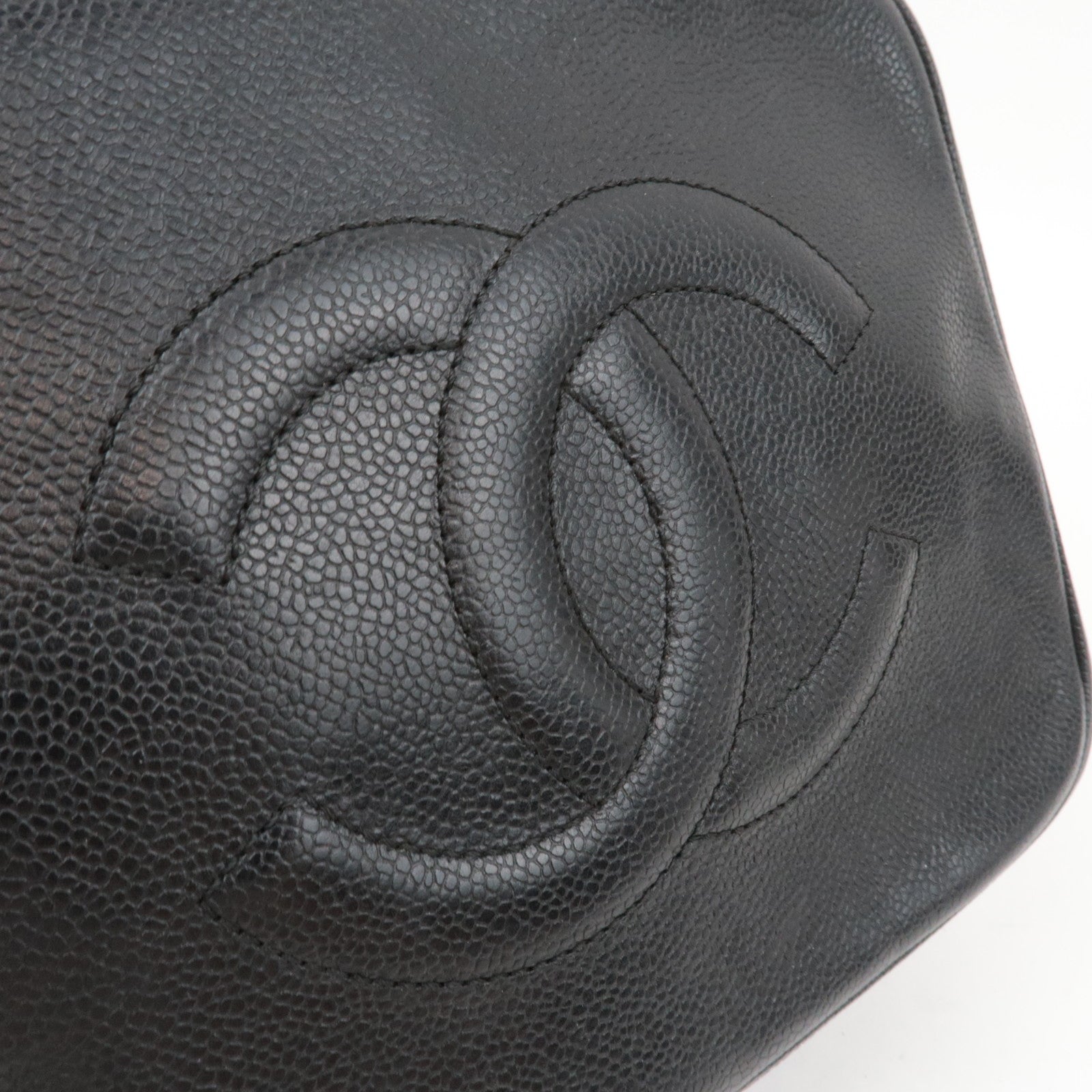 CHANEL Cocomark 2Way Vanity Bag Caviarskin Black Gold HDW *Strap