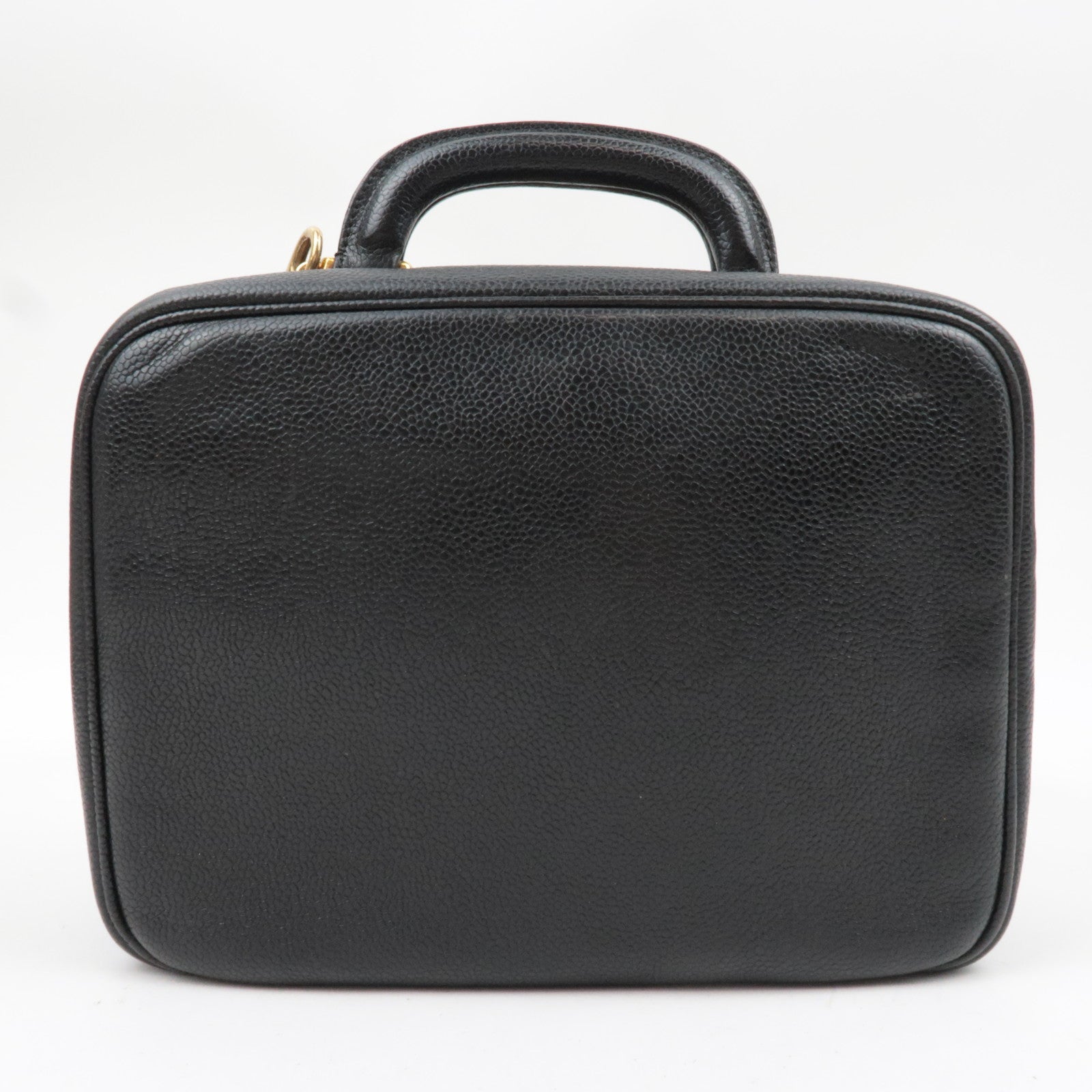 CHANEL Cocomark 2Way Vanity Bag Caviarskin Black Gold HDW *Strap