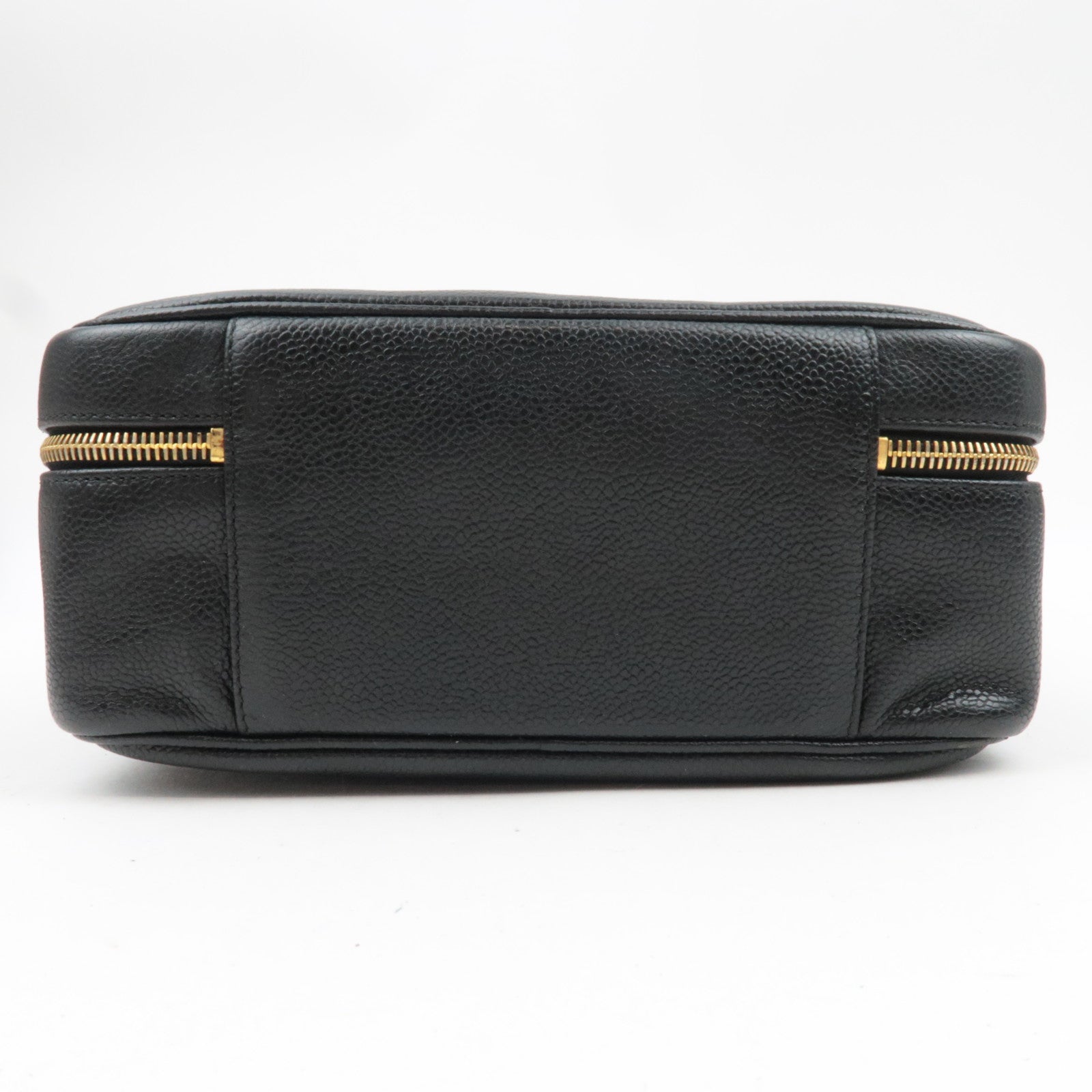 CHANEL Cocomark 2Way Vanity Bag Caviarskin Black Gold HDW *Strap