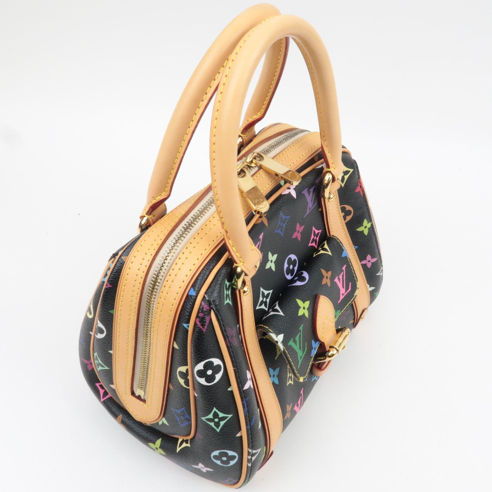 Louis Vuitton Monogram Multicolor Priscilla Leather Handbag Noir M40097 SP1016 *Dust bag