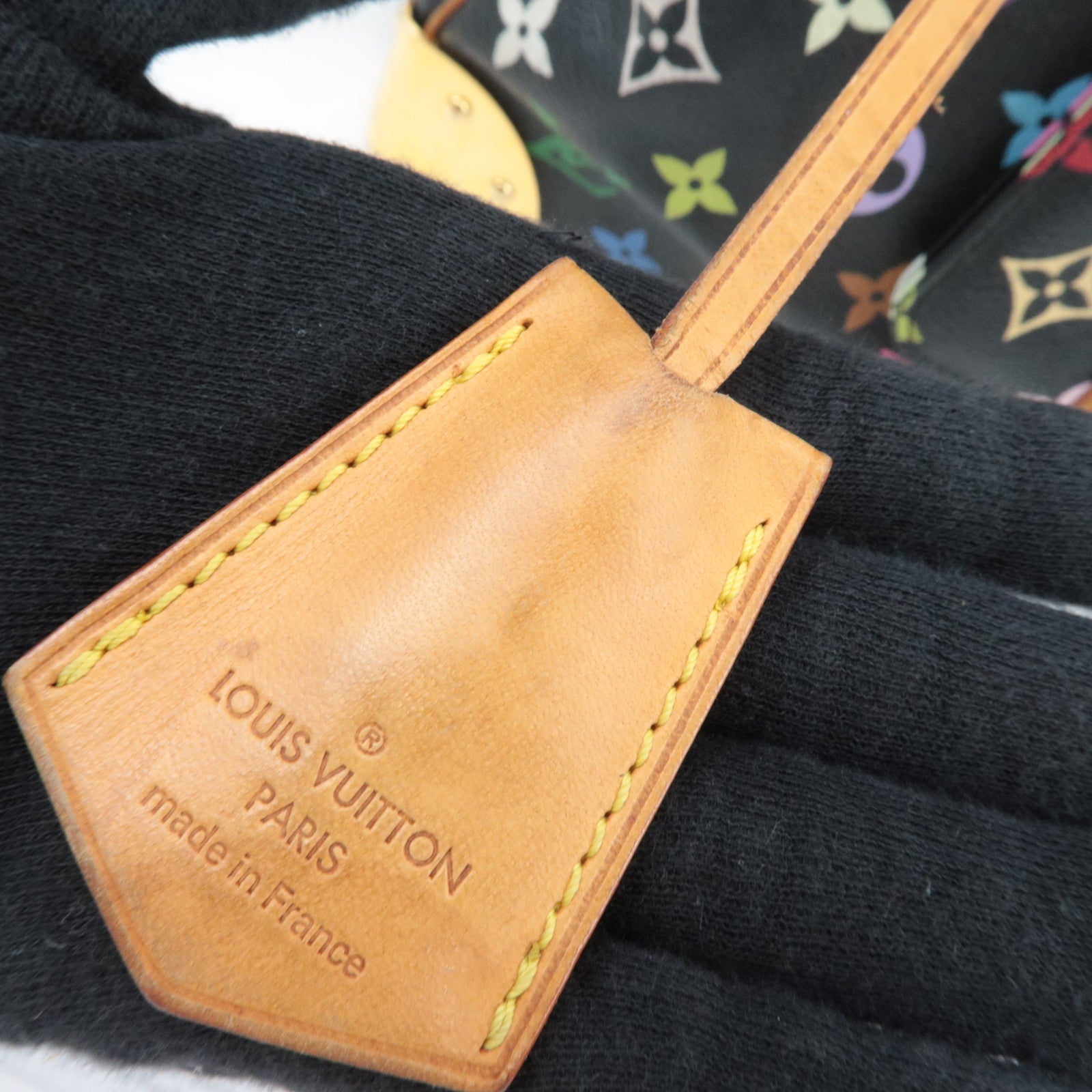 Louis Vuitton Monogram Multicolor Speedy 30 Handbag Noir M92642 SP0192 *Clochette, Key