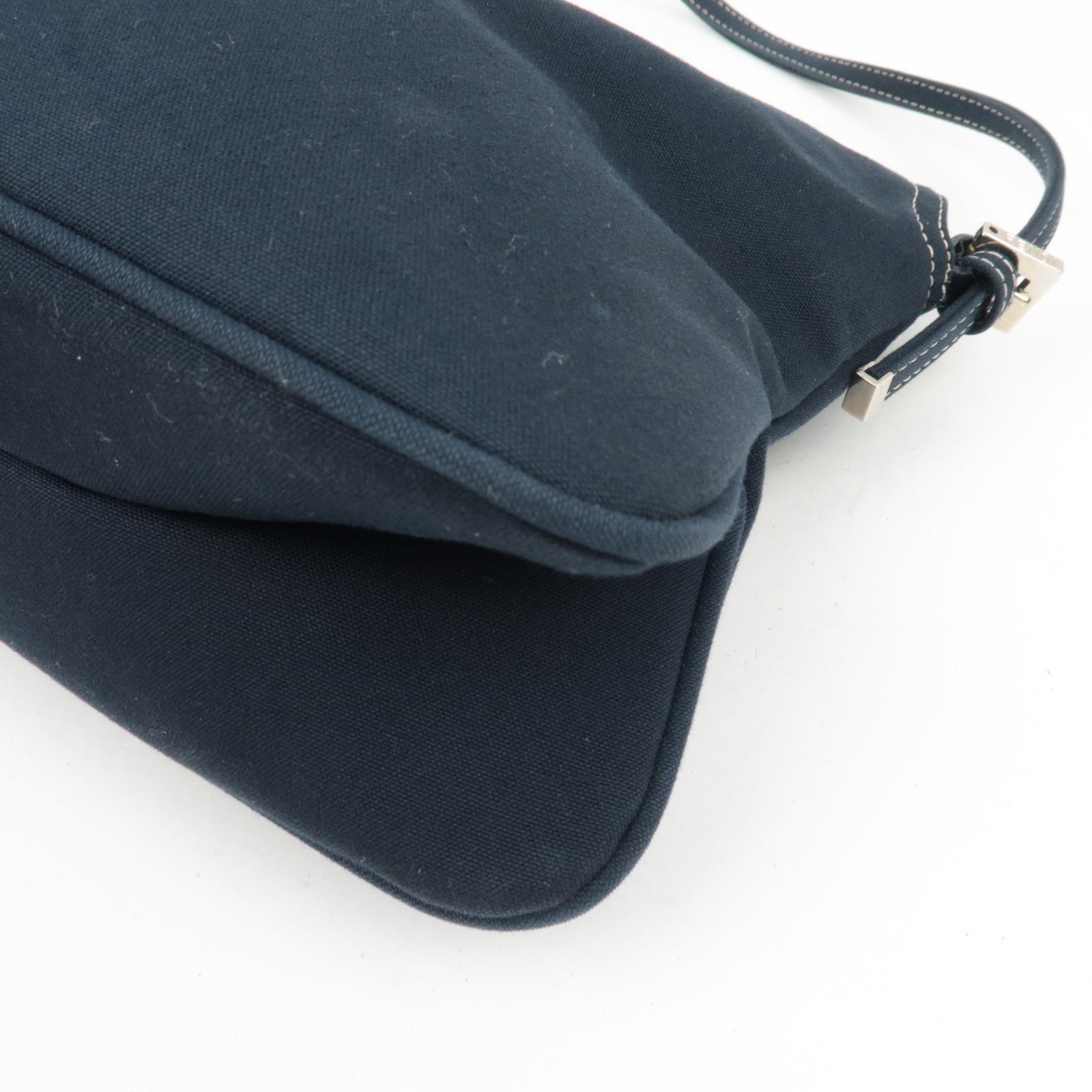 FENDI Canvas Shoulder Bag Navy *Dust bag