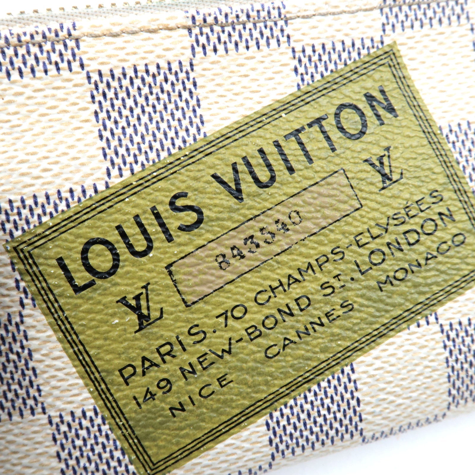 Louis Vuitton Damier Azur Label Collection Pochette Cles Coin Case Complice N63085 CT4039