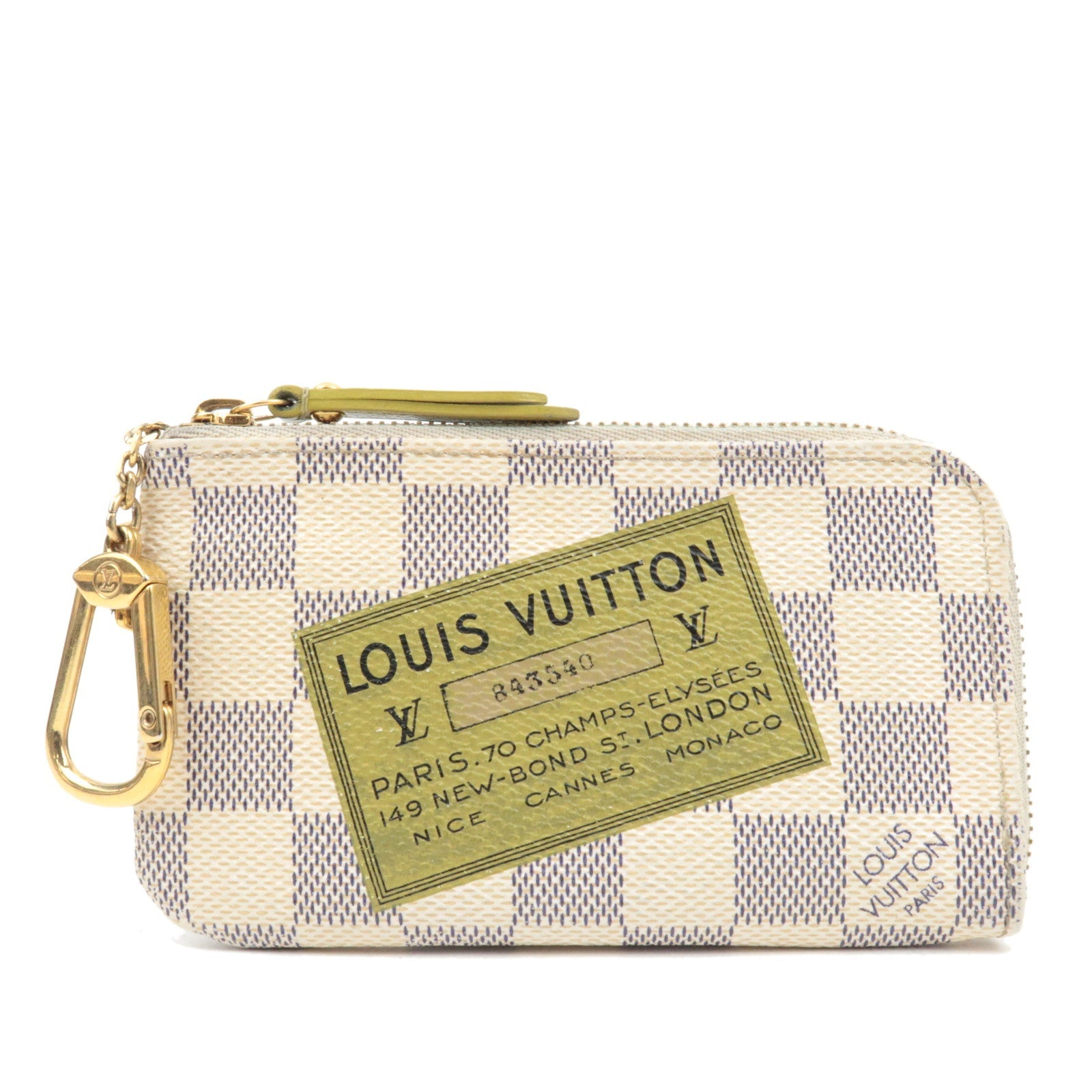 Louis Vuitton Damier Azur Label Collection Pochette Cles Coin Case Complice N63085 CT403983303