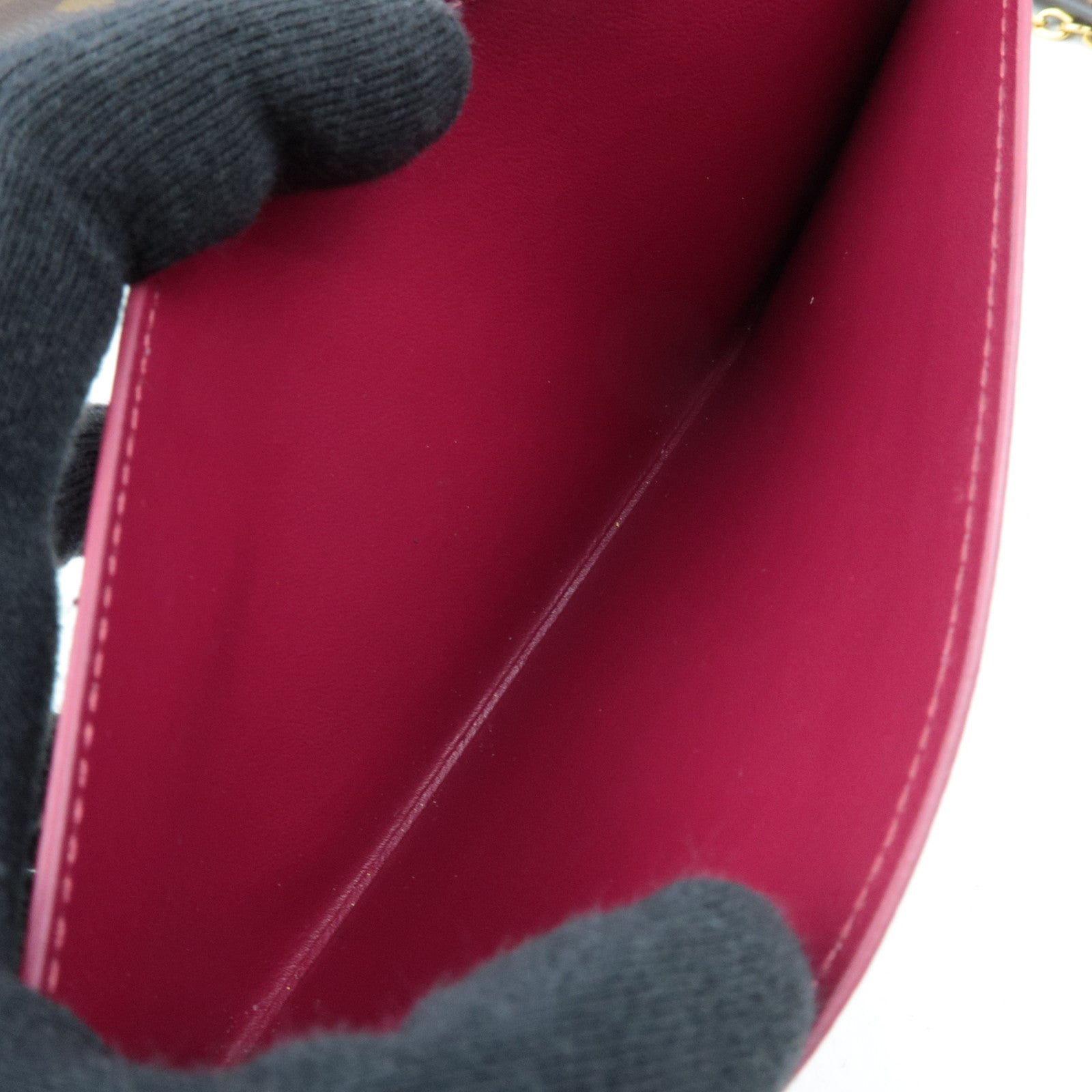 Louis Vuitton Monogram Pochette Felicie Shoulder Bag Fuchsia M81896 MI1107 *Pouch