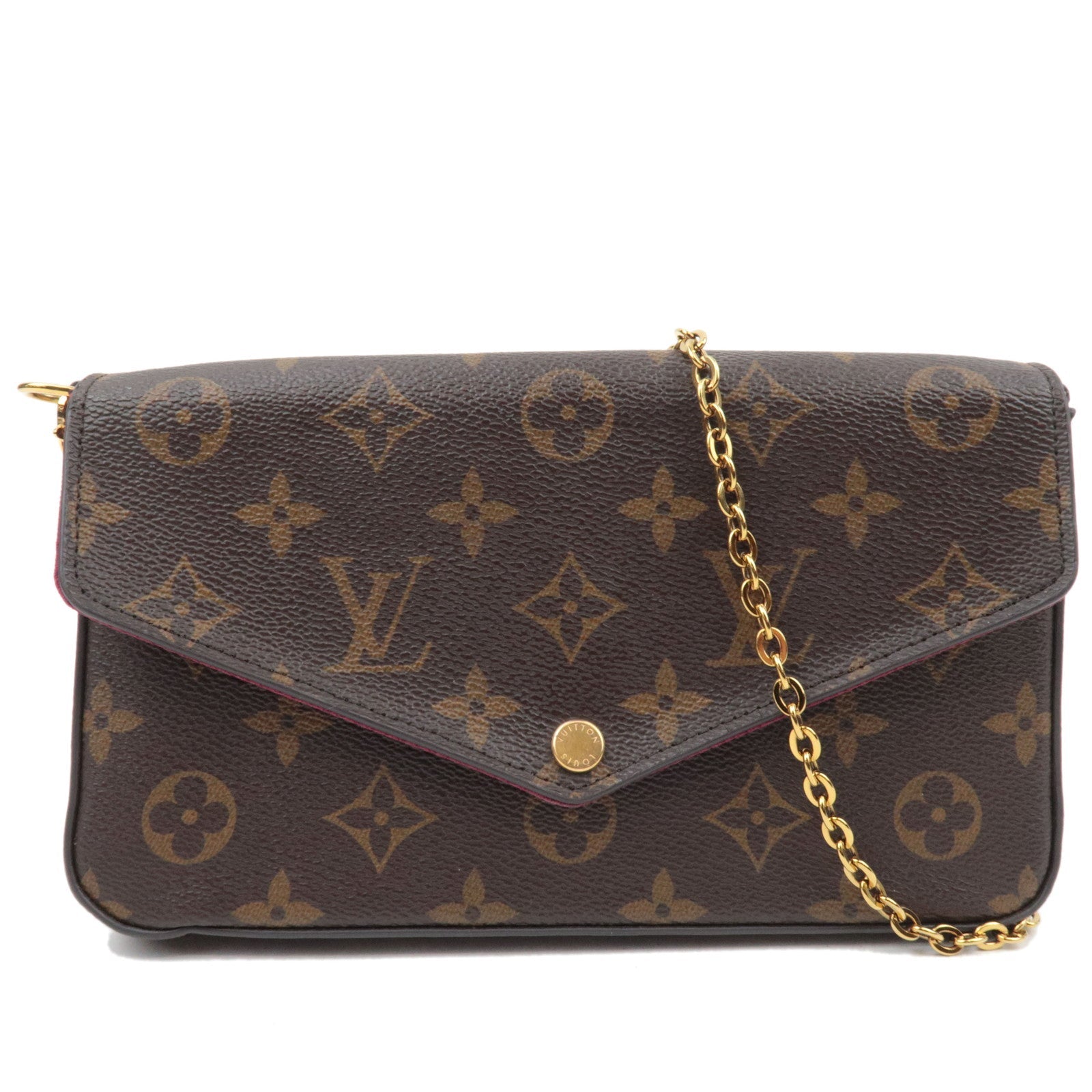 Louis Vuitton Monogram Pochette Felicie Shoulder Bag Fuchsia M81896 MI1107 *Pouch83306