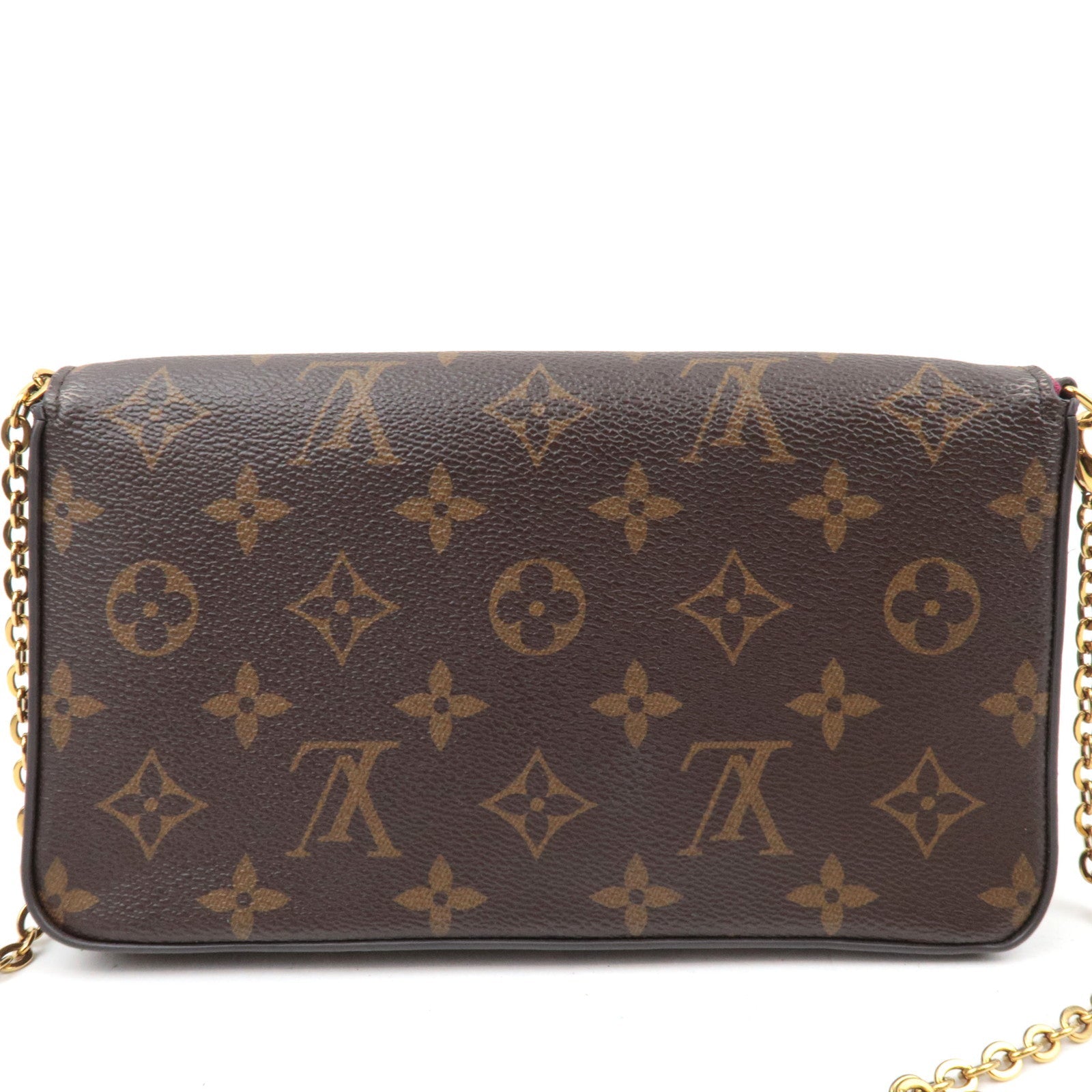 Louis Vuitton Monogram Pochette Felicie Shoulder Bag Fuchsia M81896 MI1107 *Pouch