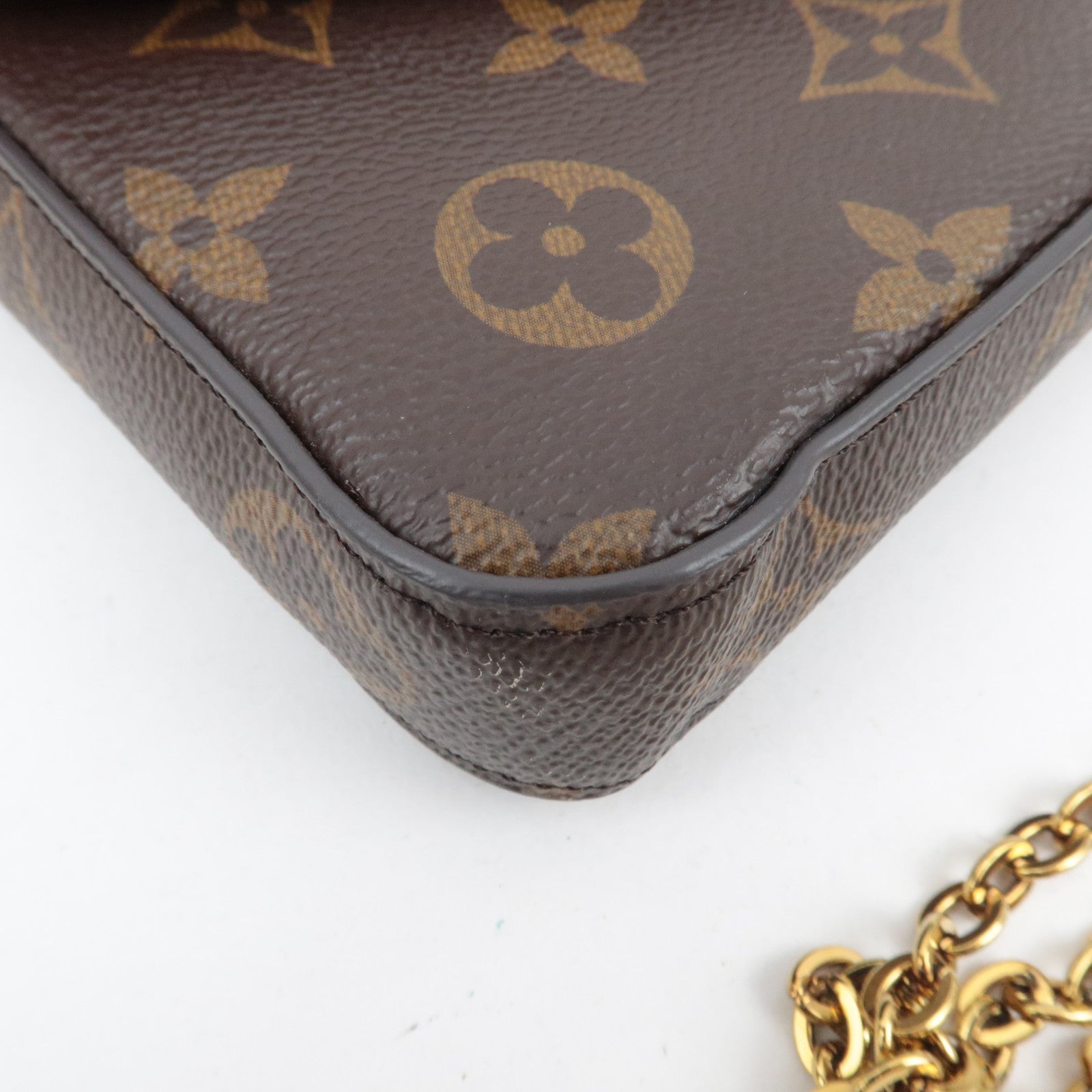 Louis Vuitton Monogram Pochette Felicie Shoulder Bag Fuchsia M81896 MI1107 *Pouch