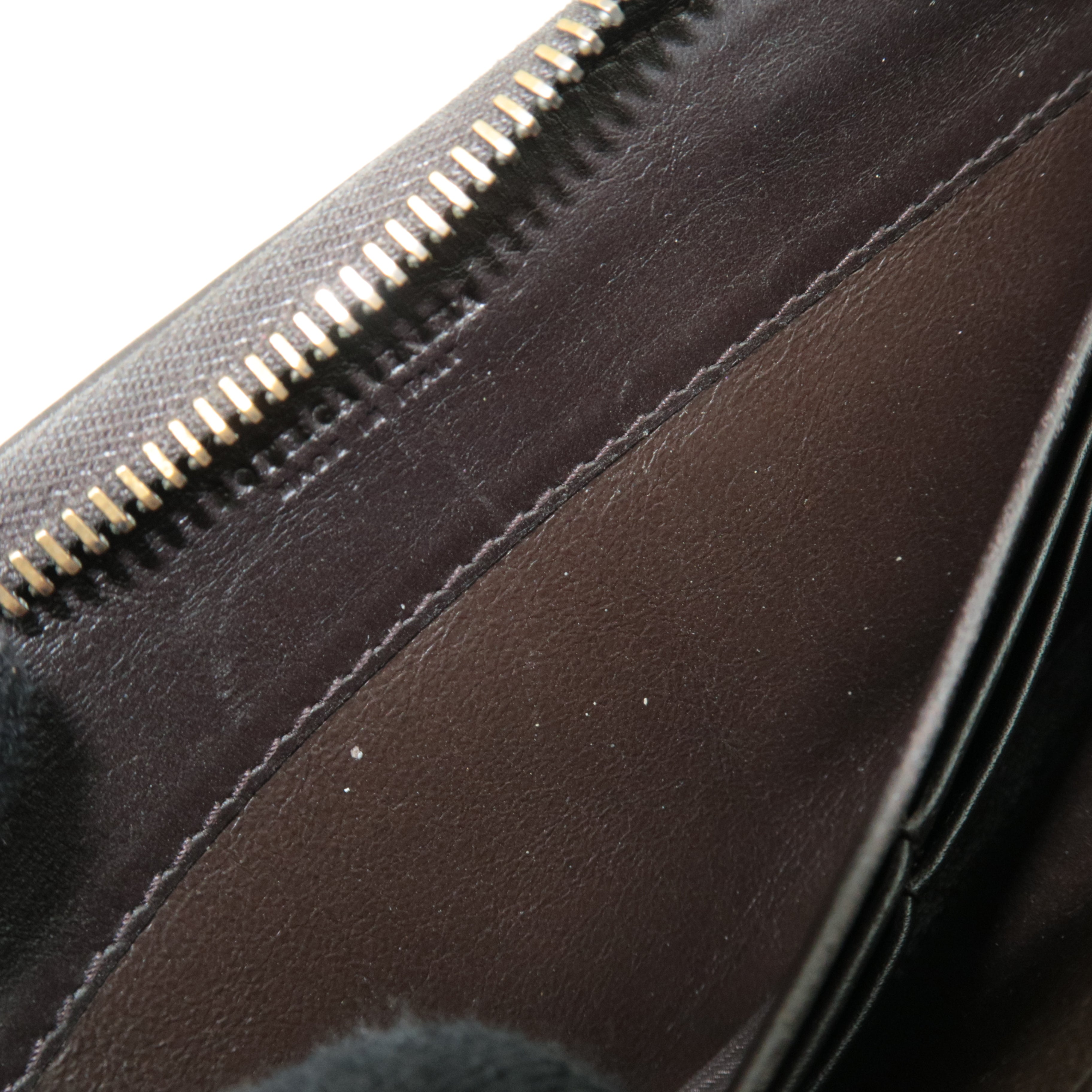 BOTTEGA VENETA Intrecciato Leather Round Zipper Long Wallet Dark Brown *Box