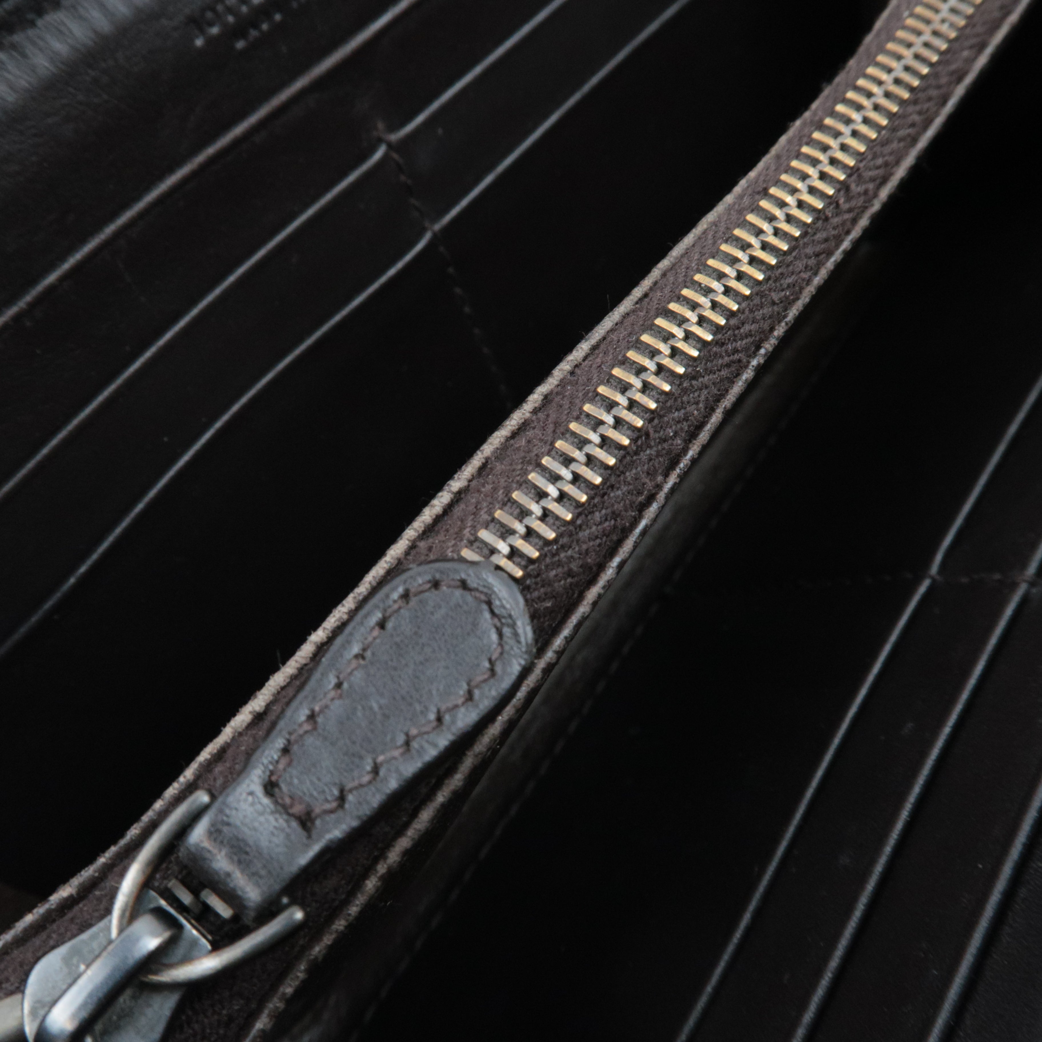 BOTTEGA VENETA Intrecciato Leather Round Zipper Long Wallet Dark Brown *Box