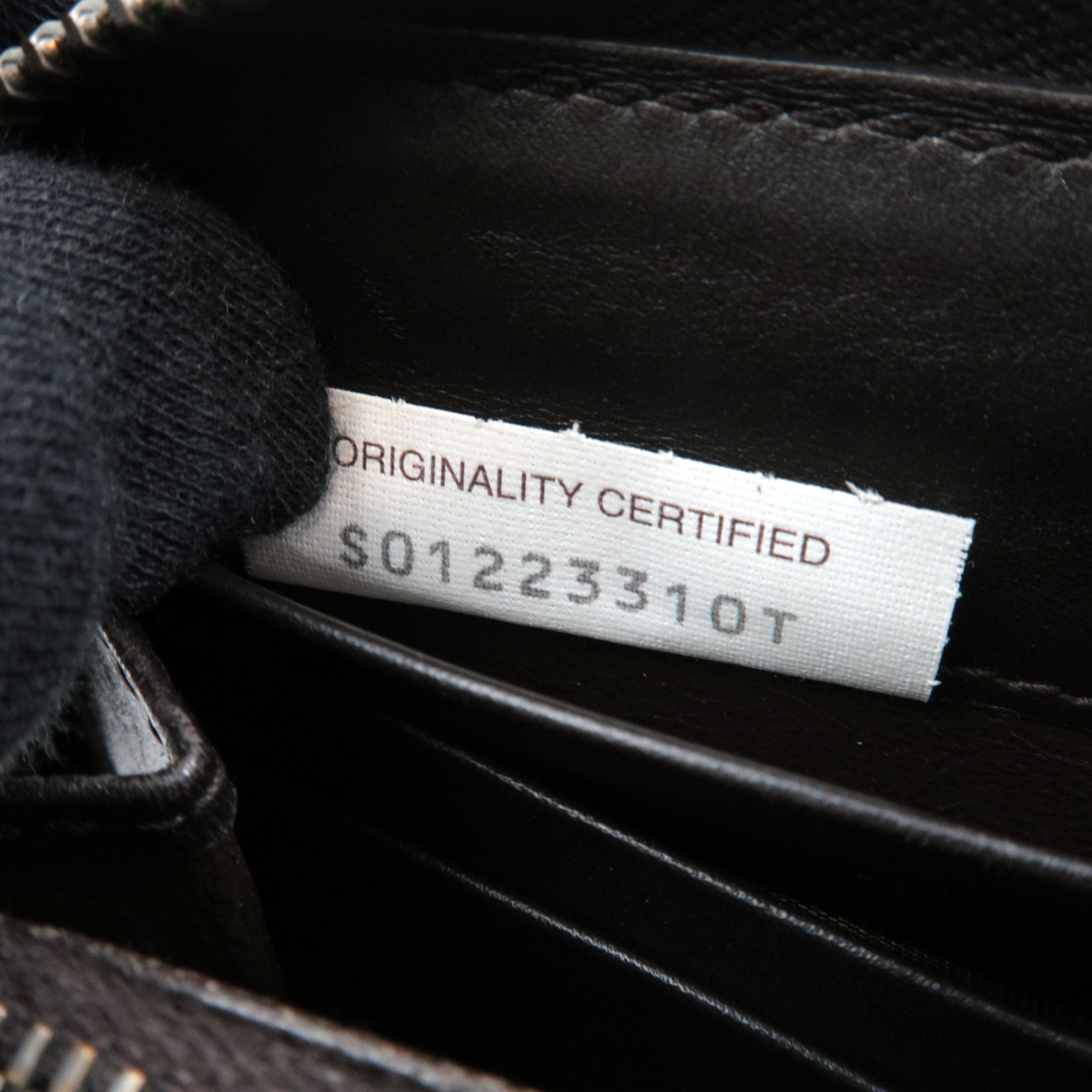 BOTTEGA VENETA Intrecciato Leather Round Zipper Long Wallet Dark Brown *Box