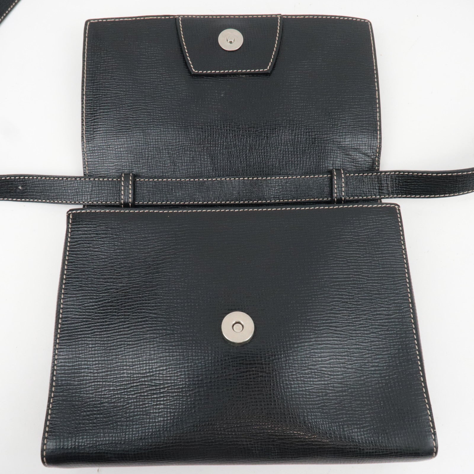 CELINE Shoulder Bag Leather Black