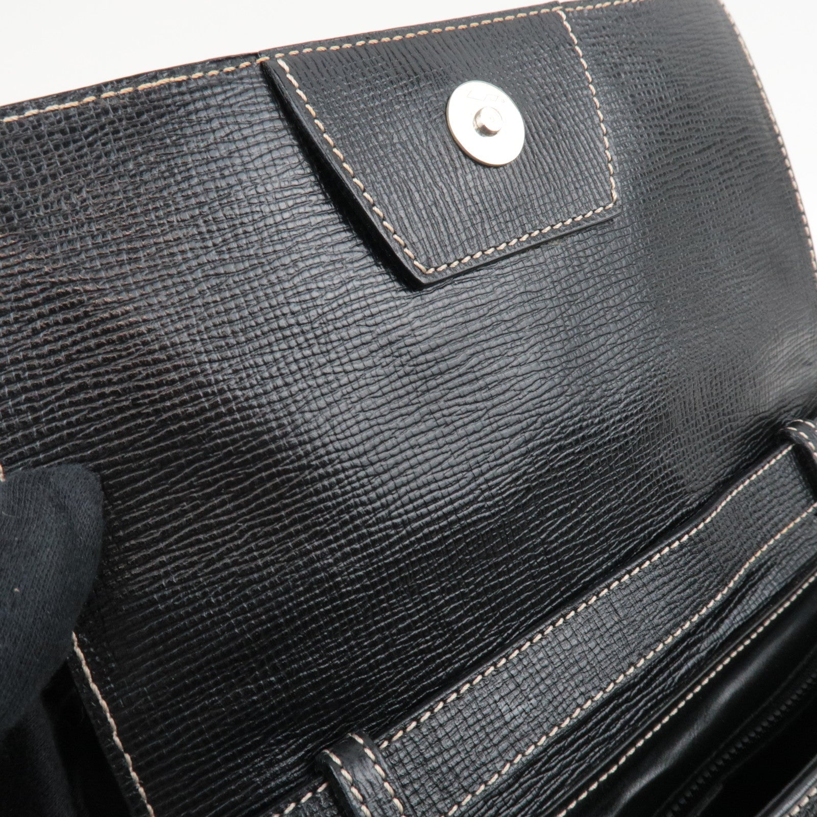 CELINE Shoulder Bag Leather Black
