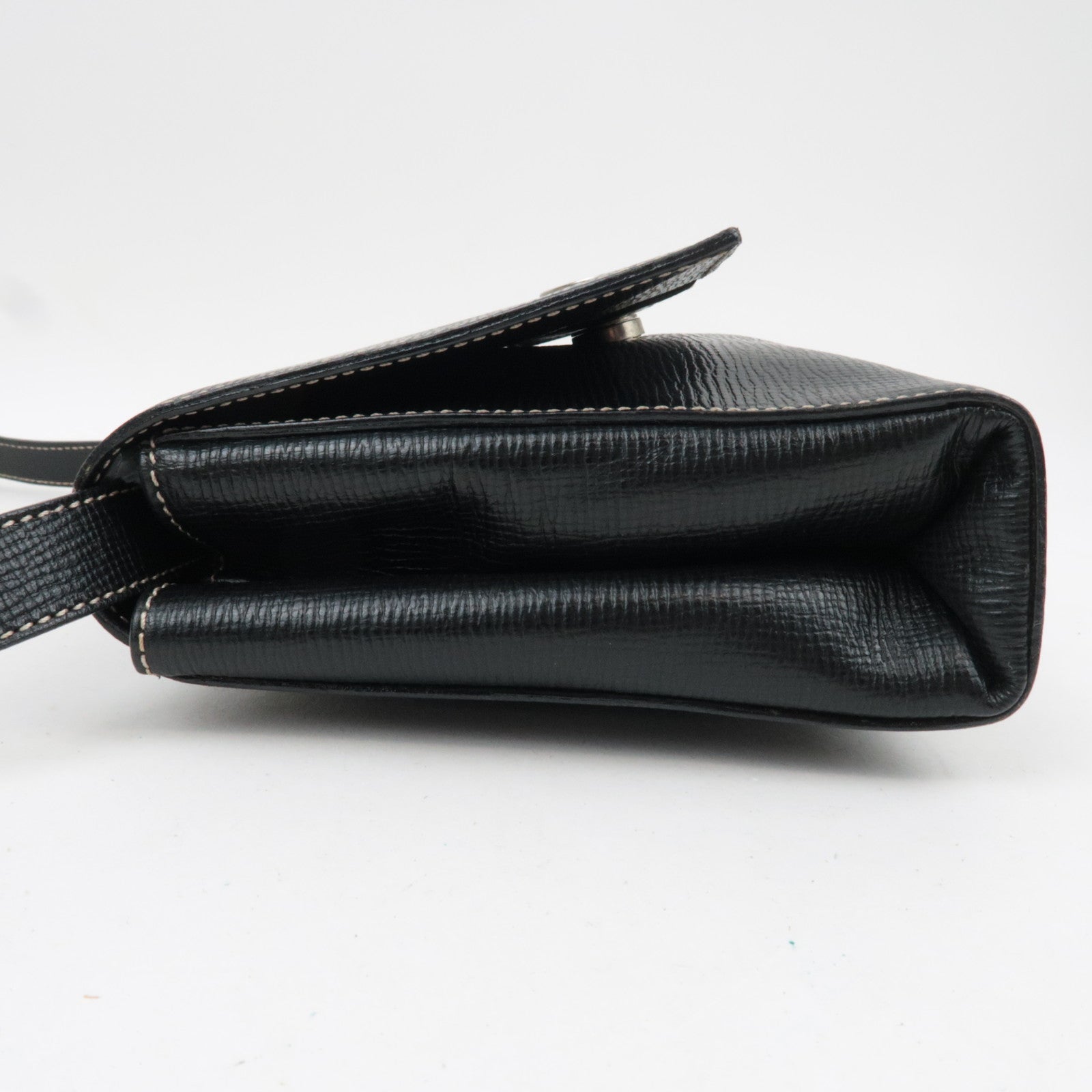 CELINE Shoulder Bag Leather Black