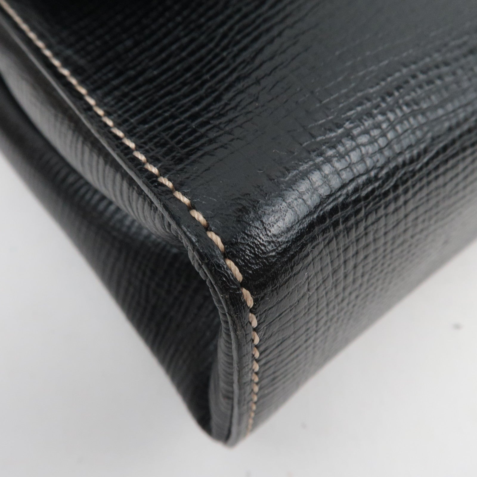 CELINE Shoulder Bag Leather Black