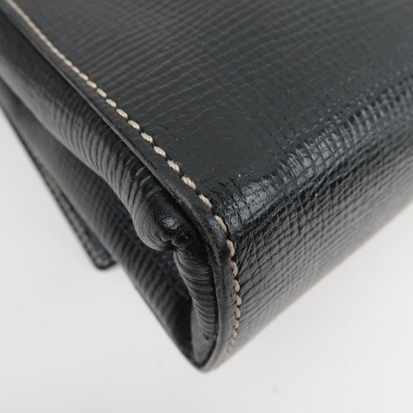 CELINE Shoulder Bag Leather Black