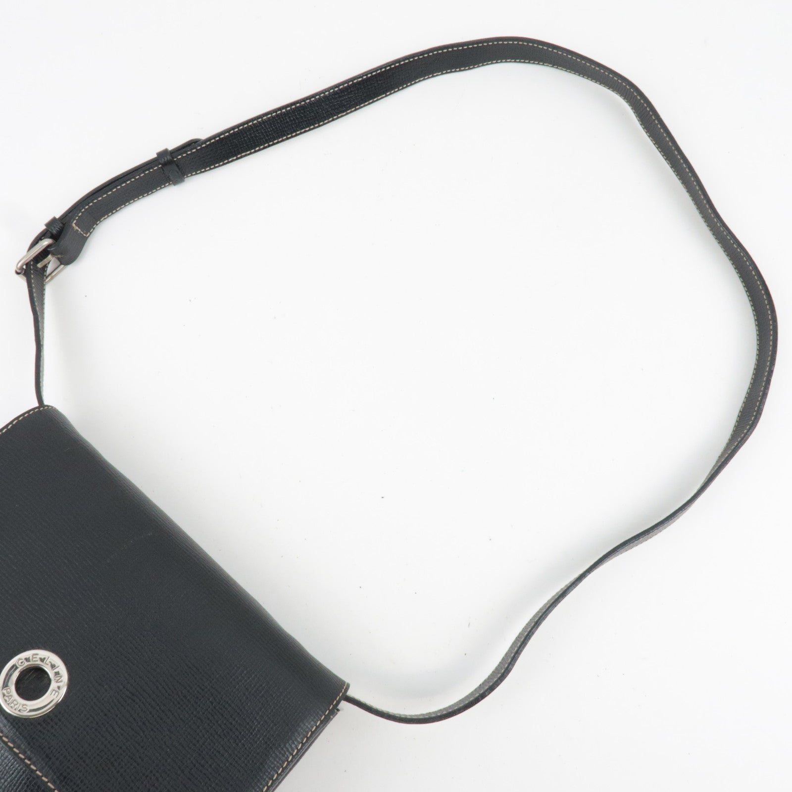 CELINE Shoulder Bag Leather Black