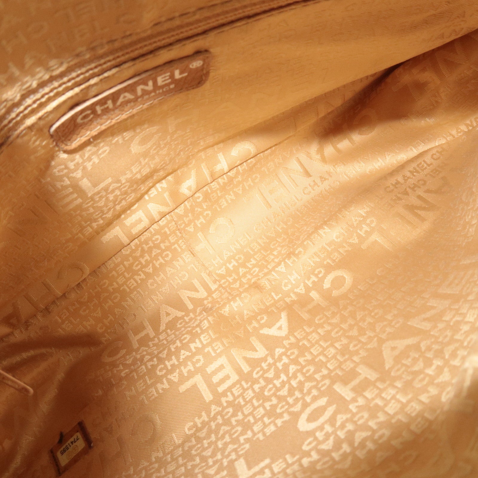 CHANEL Logo Leather Shoulder Bag Black 7741595 *G card