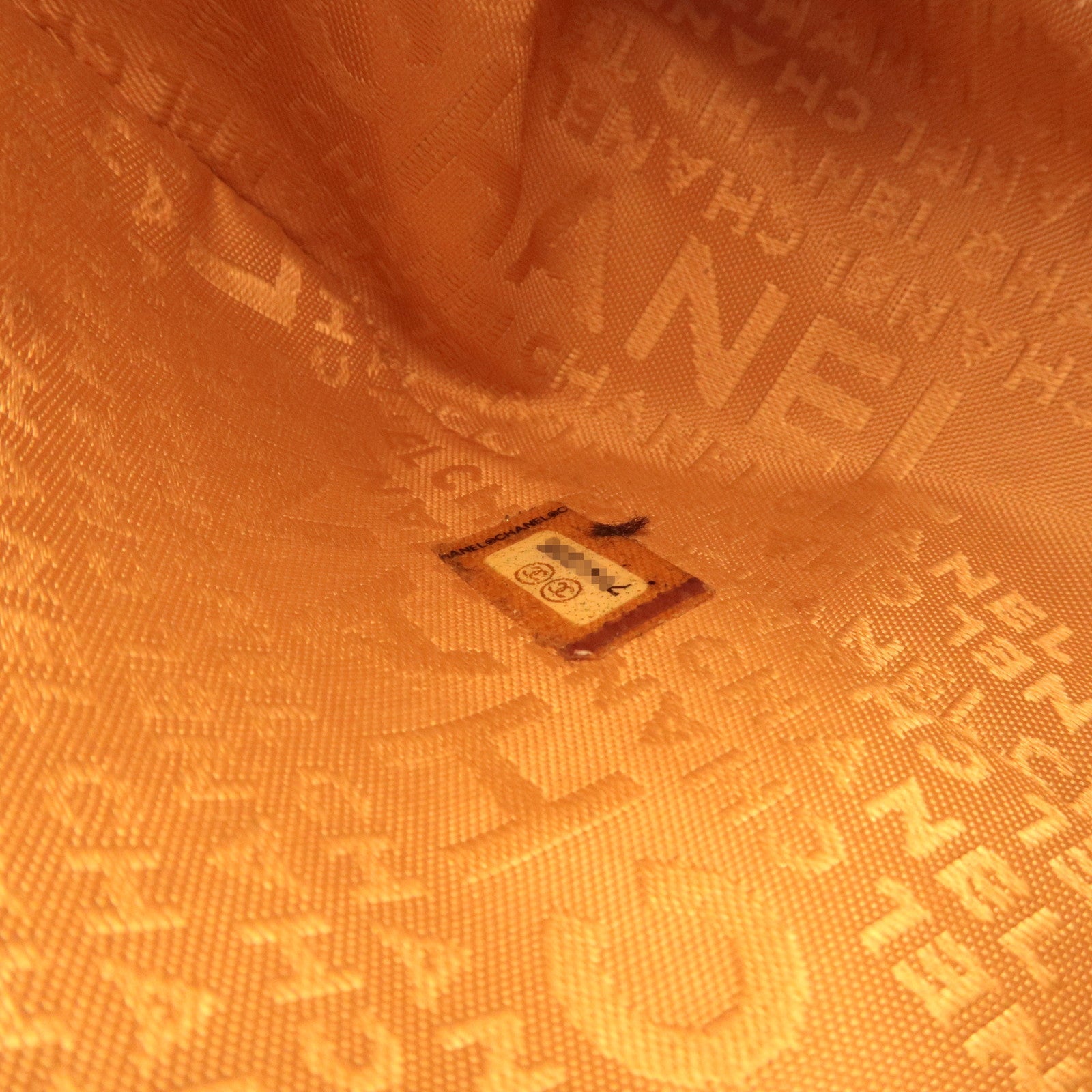 CHANEL Logo Leather Shoulder Bag Black 7741595 *G card