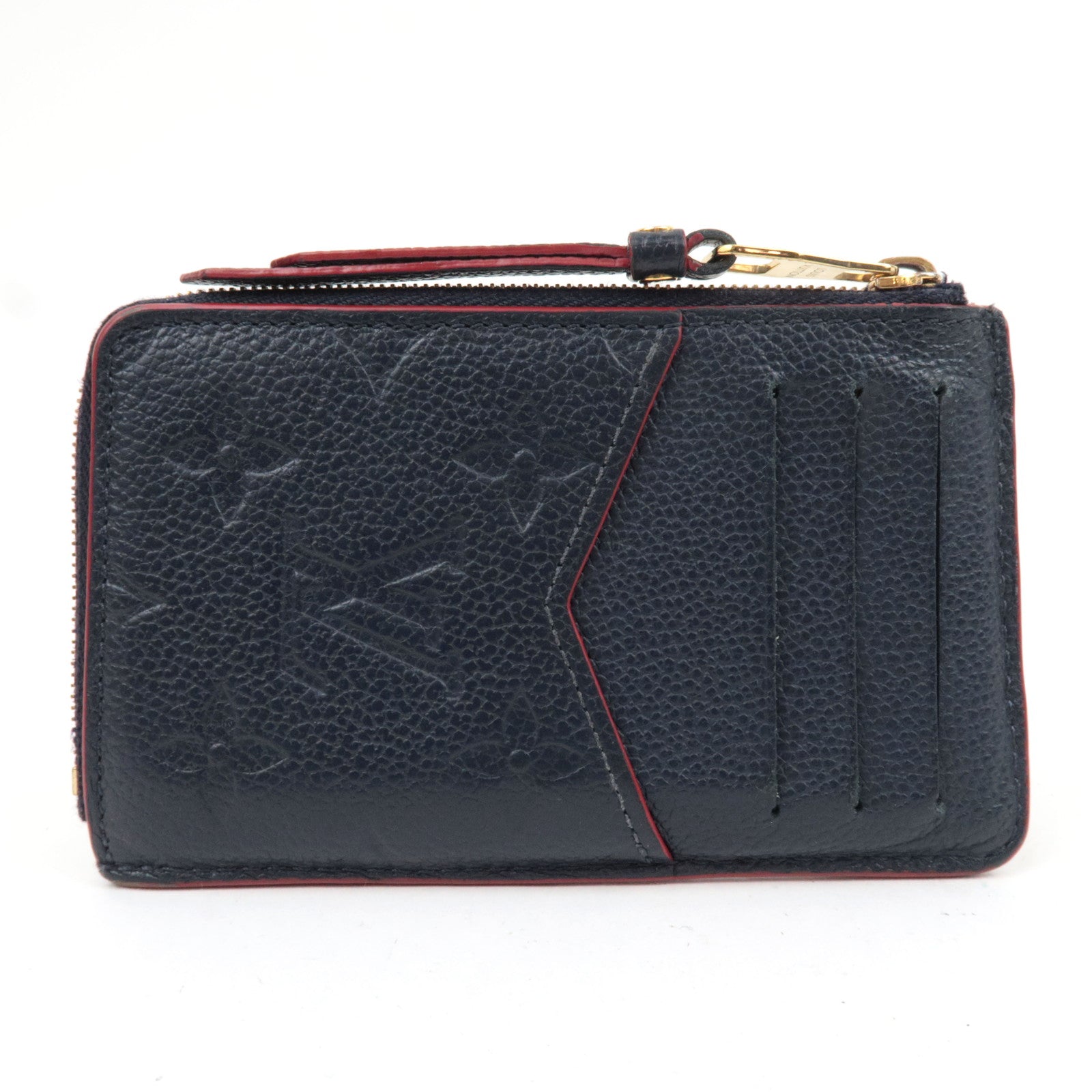Louis Vuitton Monogram Empreinte Porto Carte Recto Verso Flagment Case Marine Rouge M69420 SP0271 *Box