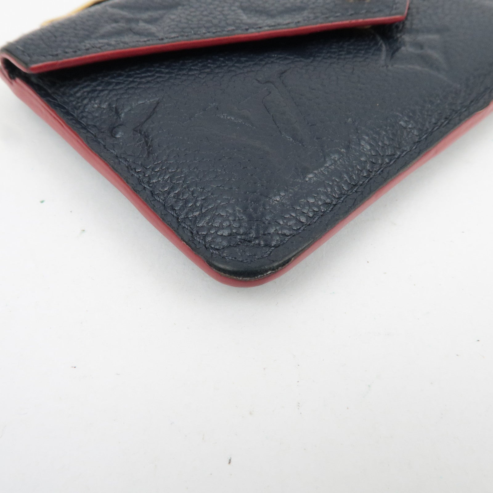 Louis Vuitton Monogram Empreinte Porto Carte Recto Verso Flagment Case Marine Rouge M69420 SP0271 *Box