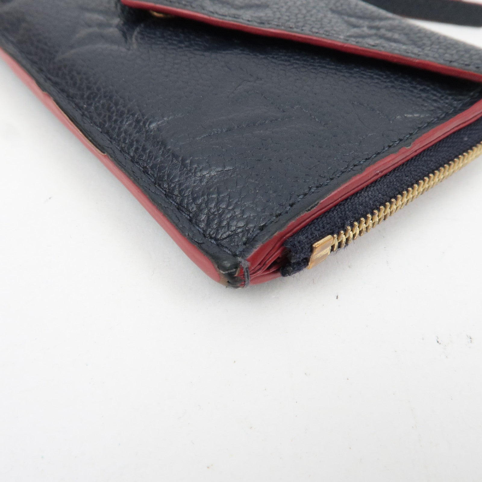 Louis Vuitton Monogram Empreinte Porto Carte Recto Verso Flagment Case Marine Rouge M69420 SP0271 *Box