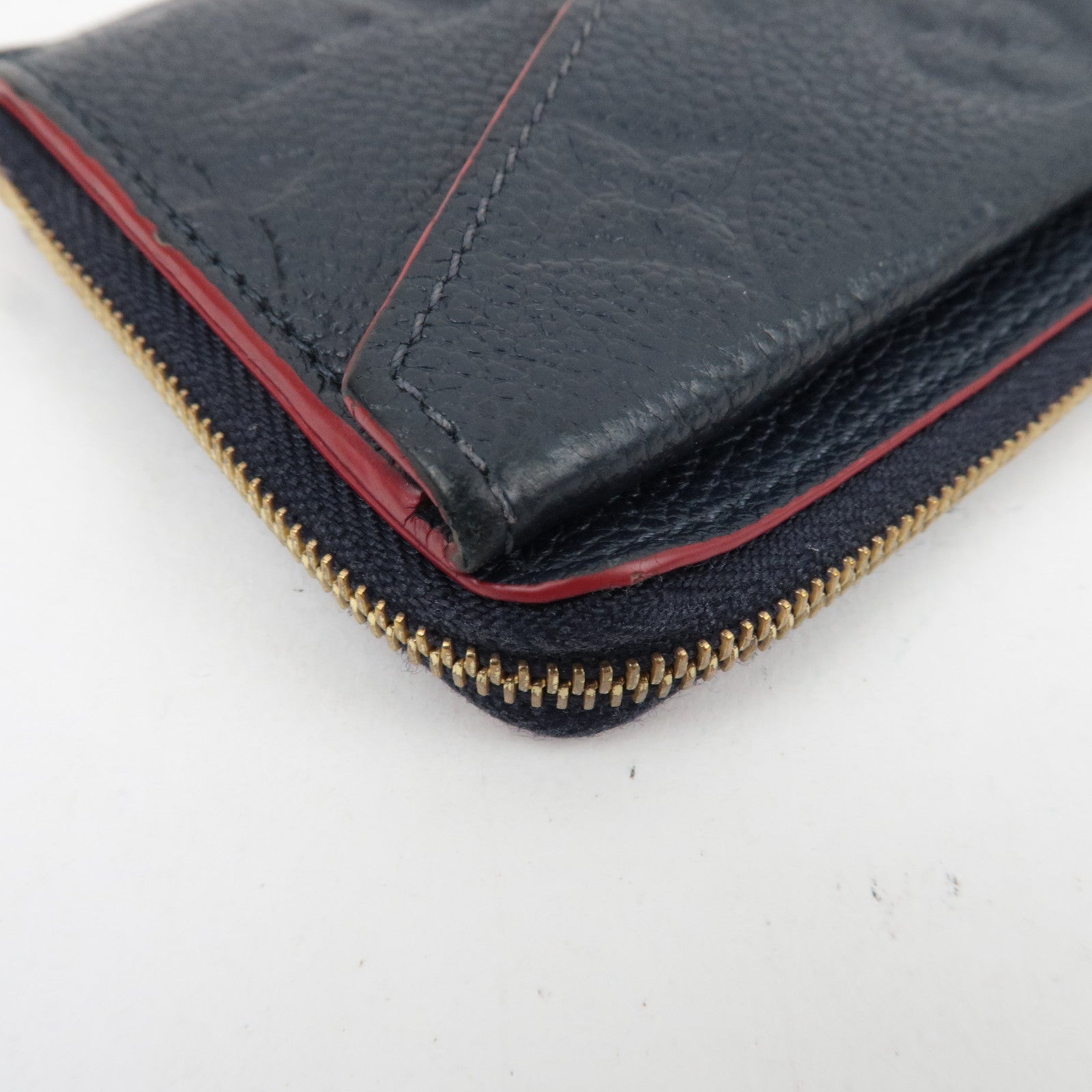 Louis Vuitton Monogram Empreinte Porto Carte Recto Verso Flagment Case Marine Rouge M69420 SP0271 *Box