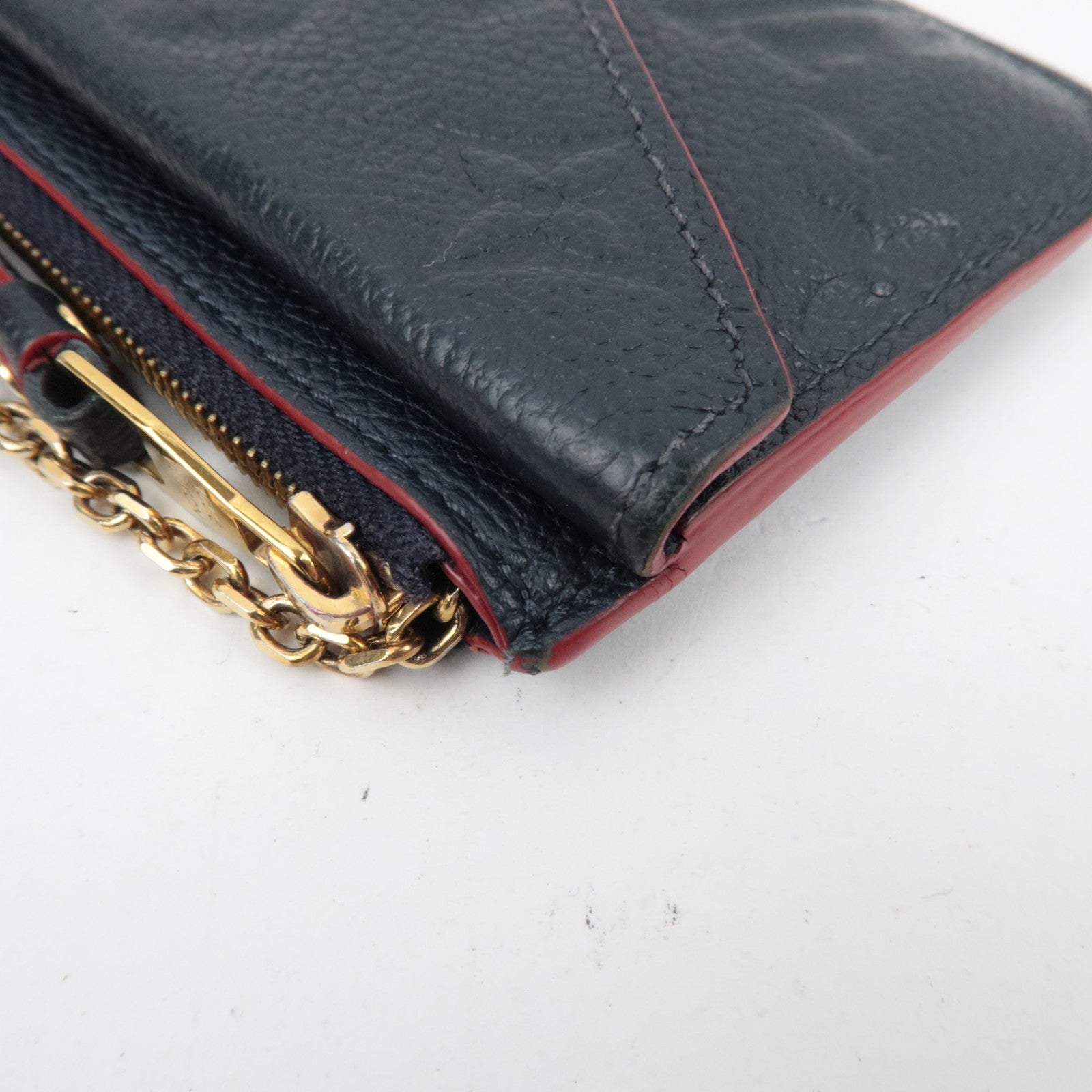 Louis Vuitton Monogram Empreinte Porto Carte Recto Verso Flagment Case Marine Rouge M69420 SP0271 *Box